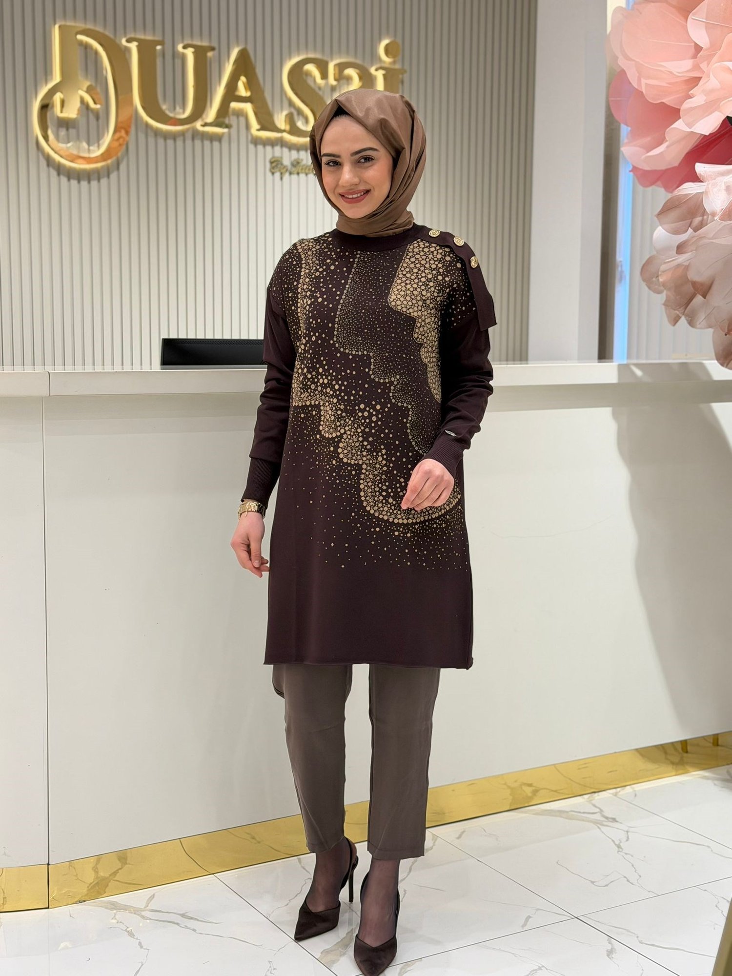 Miss 271 Triko Tunik  - KAHVE