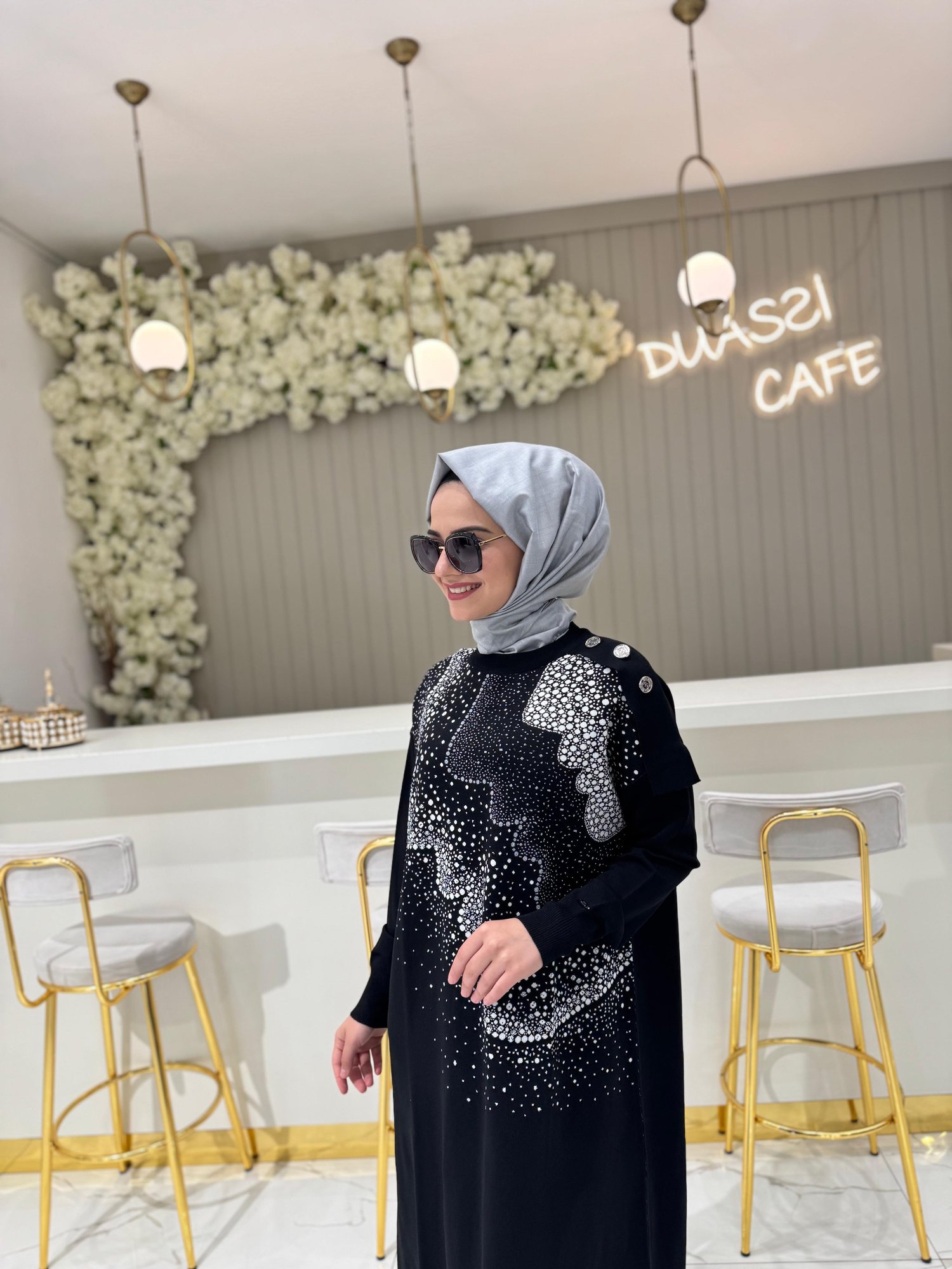 Miss 272 Triko Elbise  - SİYAH