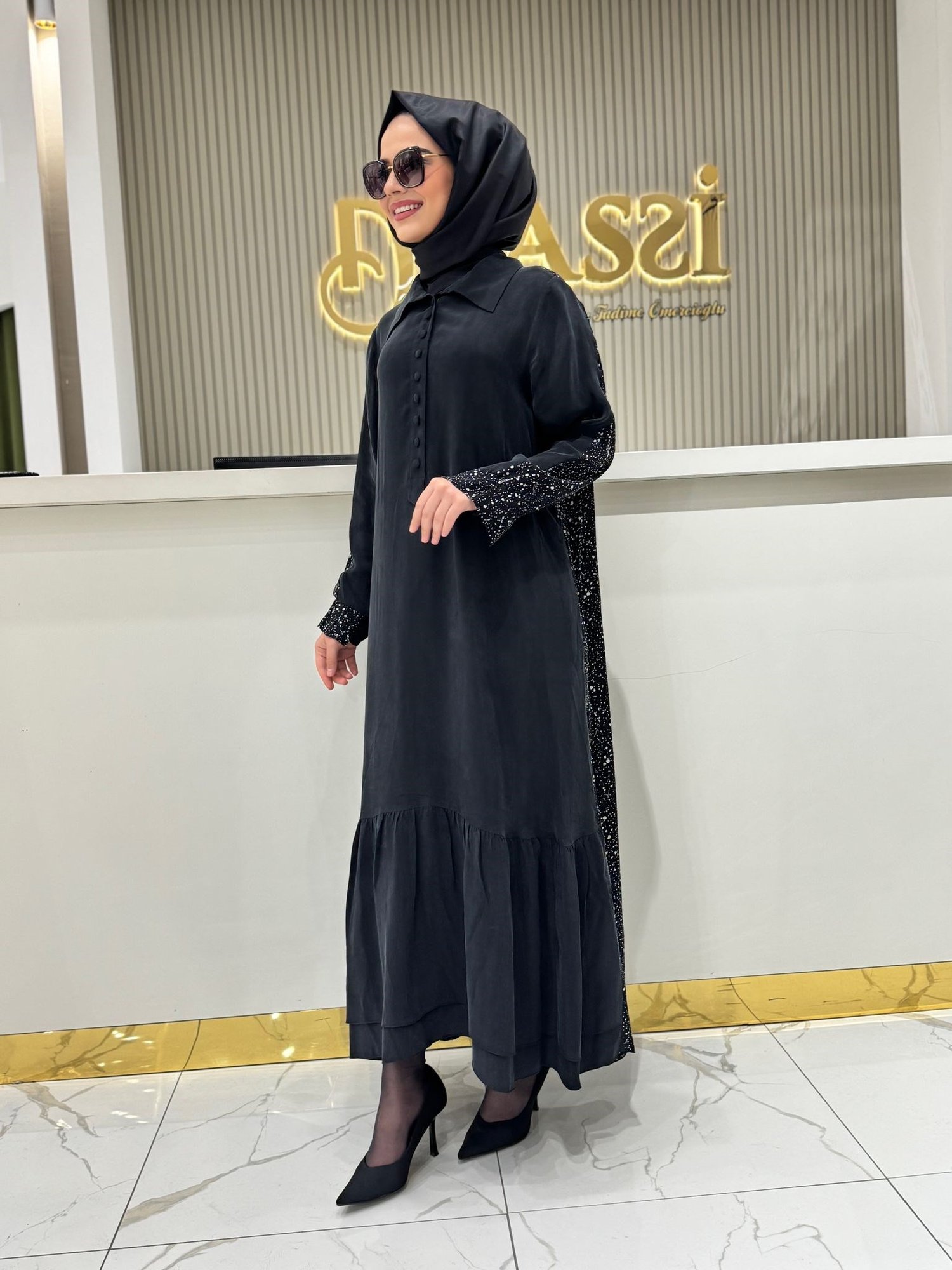 Misswhence 3290 Elbise  - Siyah