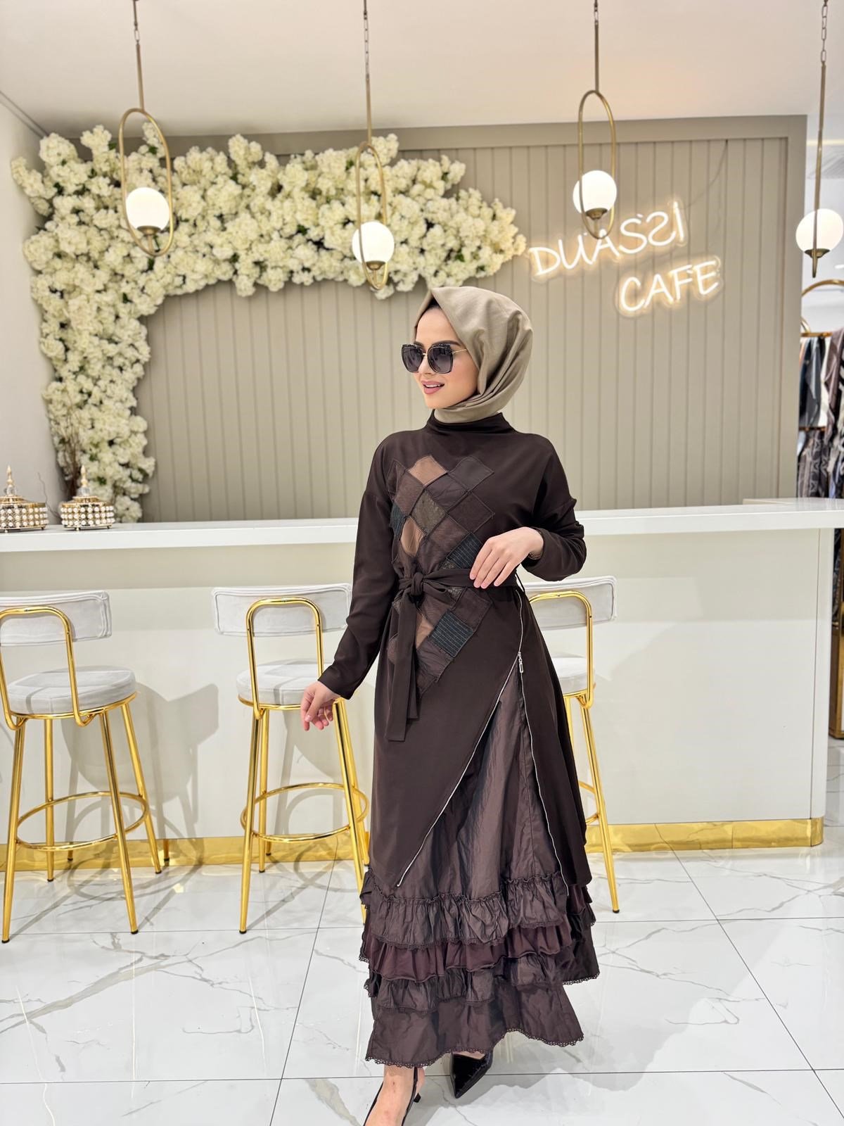 Misswhence 38808 Elbise  - KAHVE