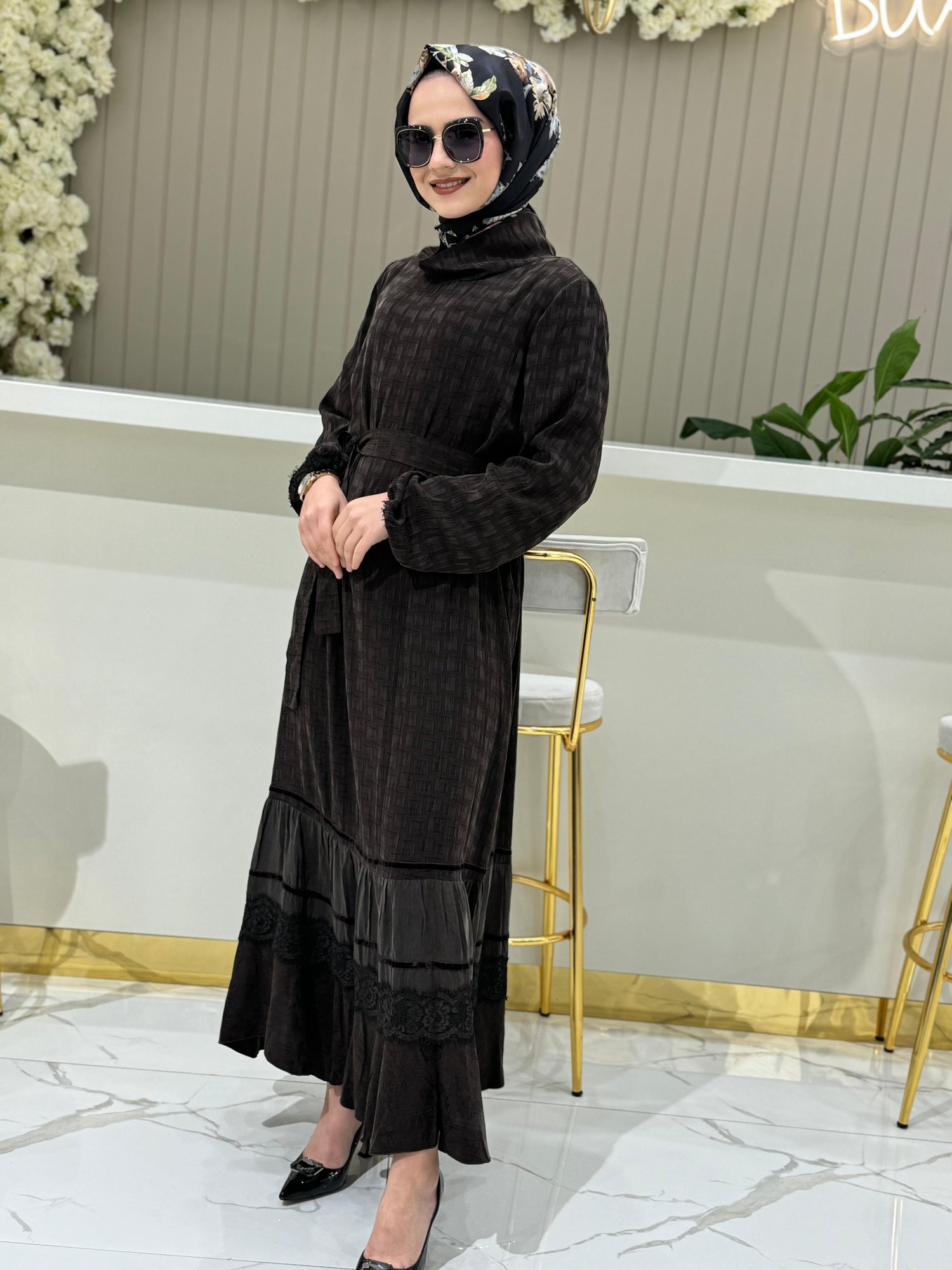 Misswhence Elbise 36811 - KAHVE