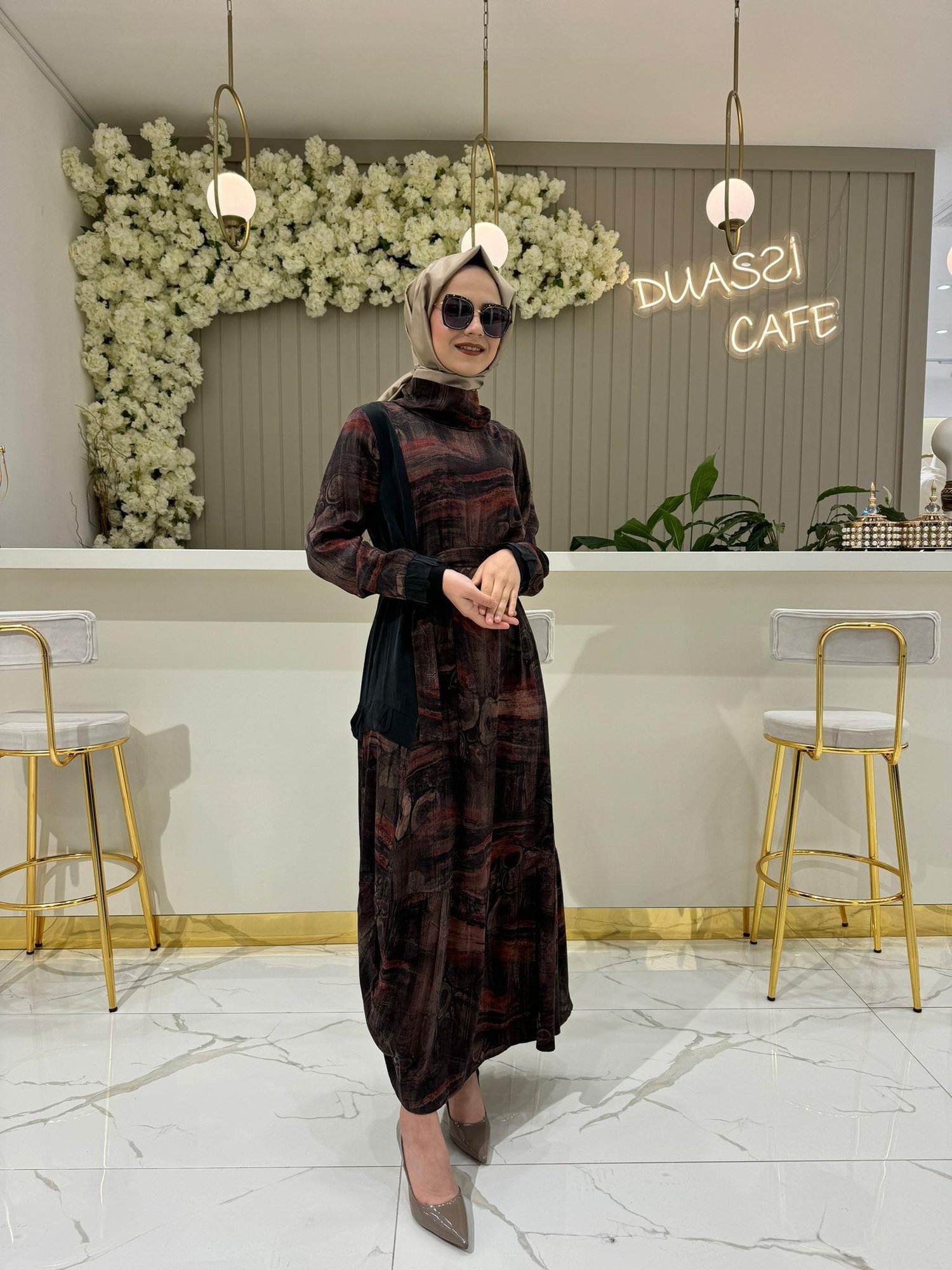 Misswhence Elbise 36828 - KAHVE