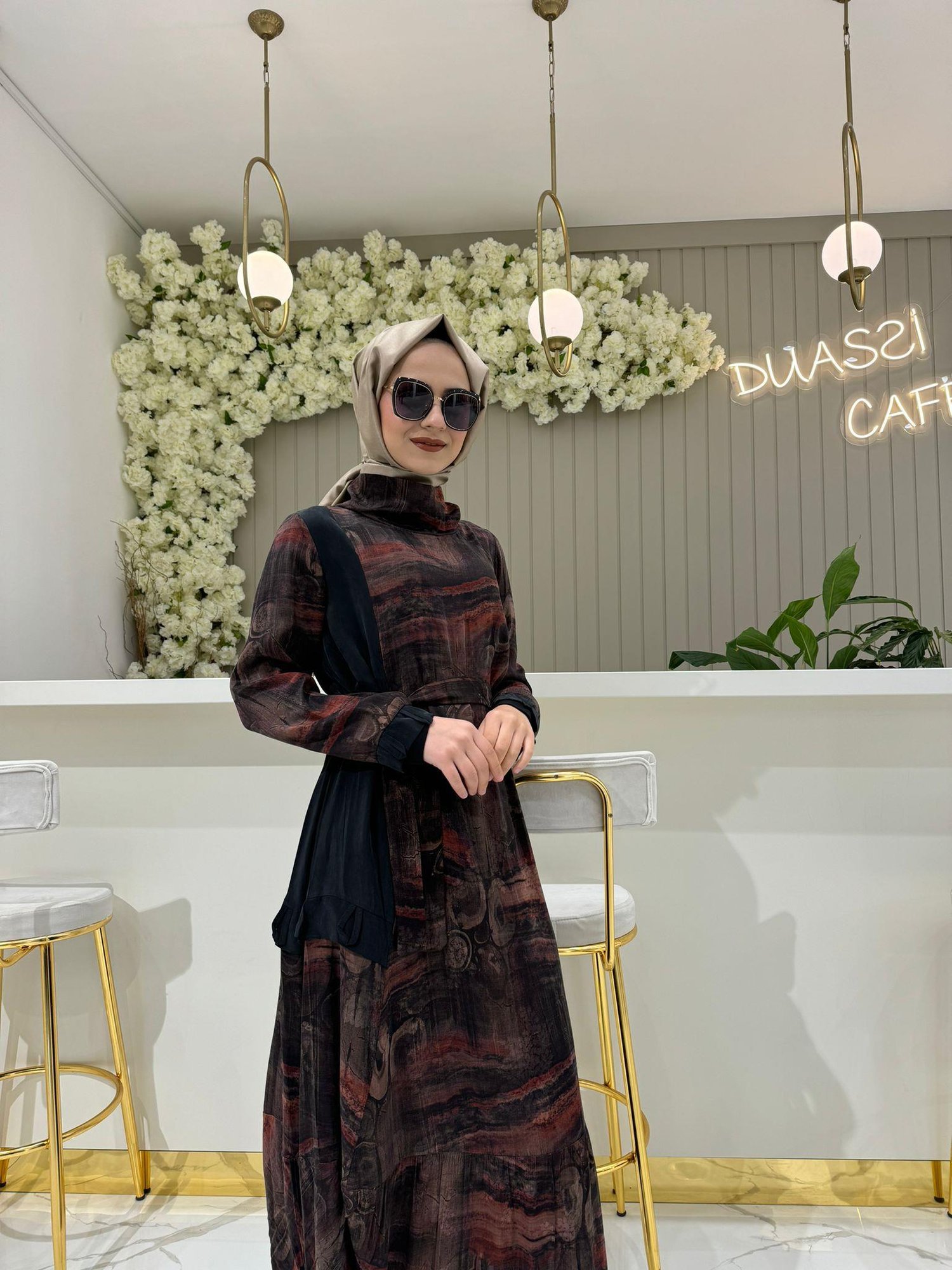 Misswhence Elbise 36828 - KAHVE