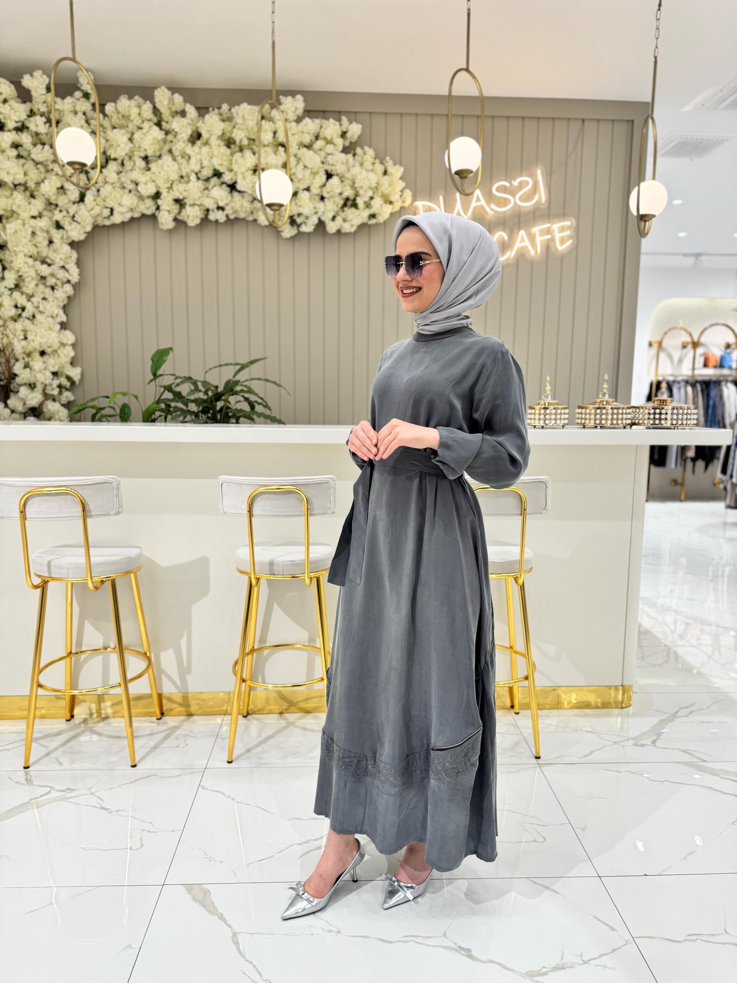 Misswhence Elbise 37800-G - GRİ