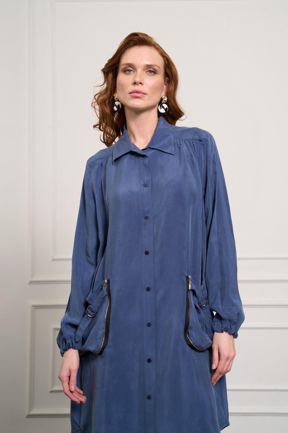 Misswhence Gömlek 37302-İ - İNDİGO