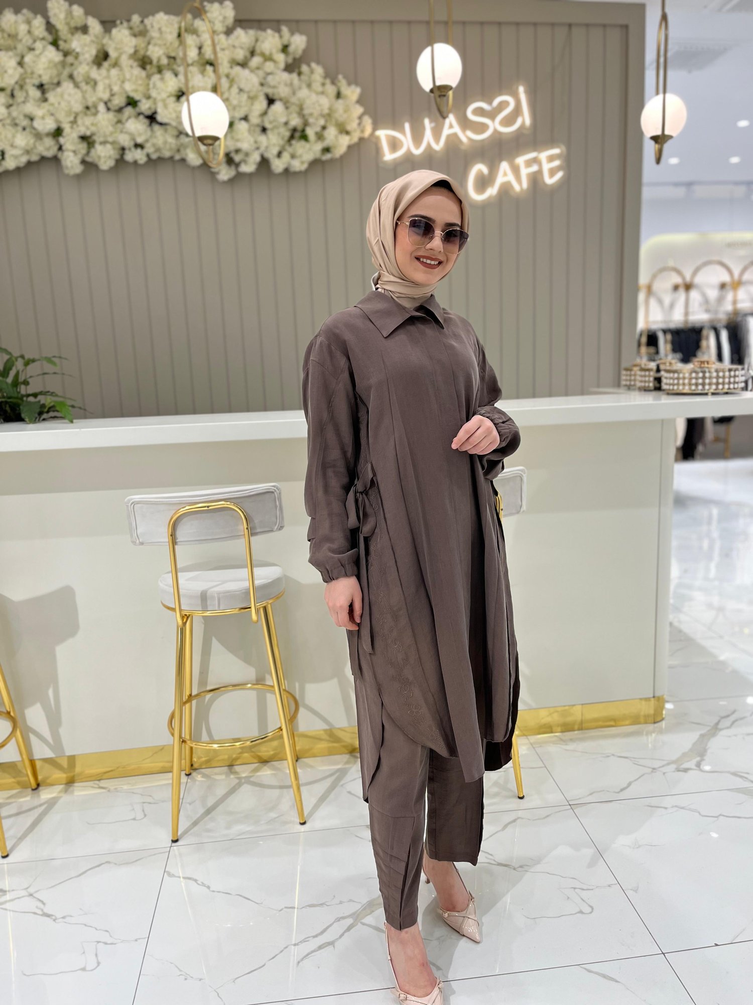 Misswhence Gömlek Takım 37301-K - KAHVE