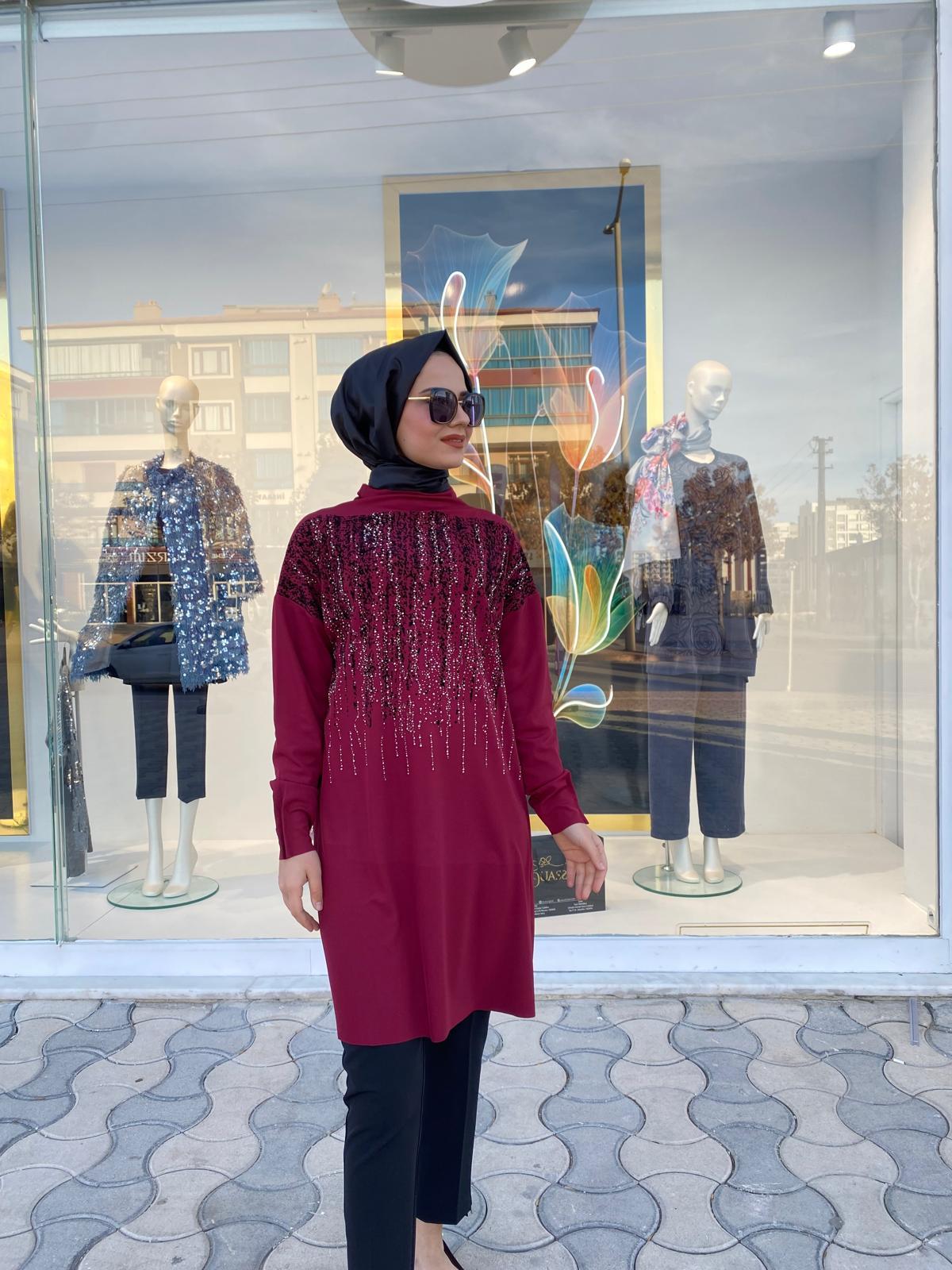 Misswhence Tunik 36012 - BORDO