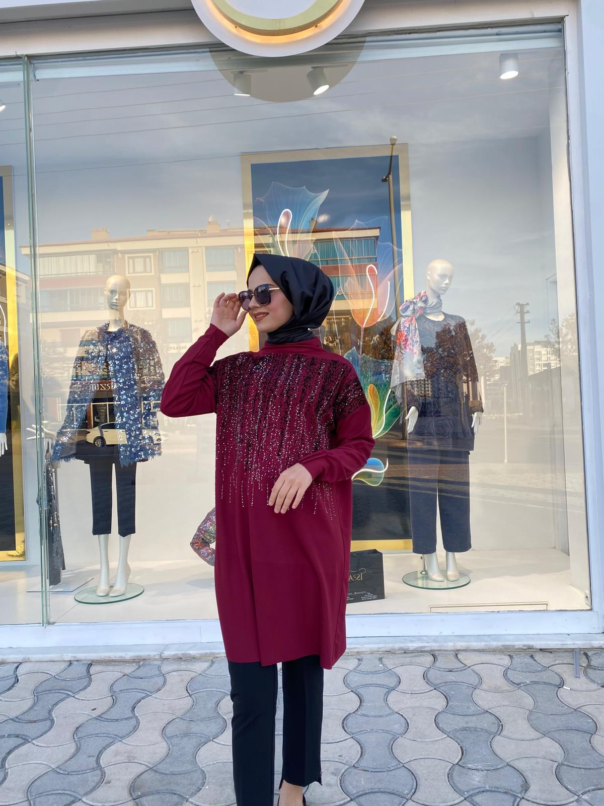 Misswhence Tunik 36012 - BORDO