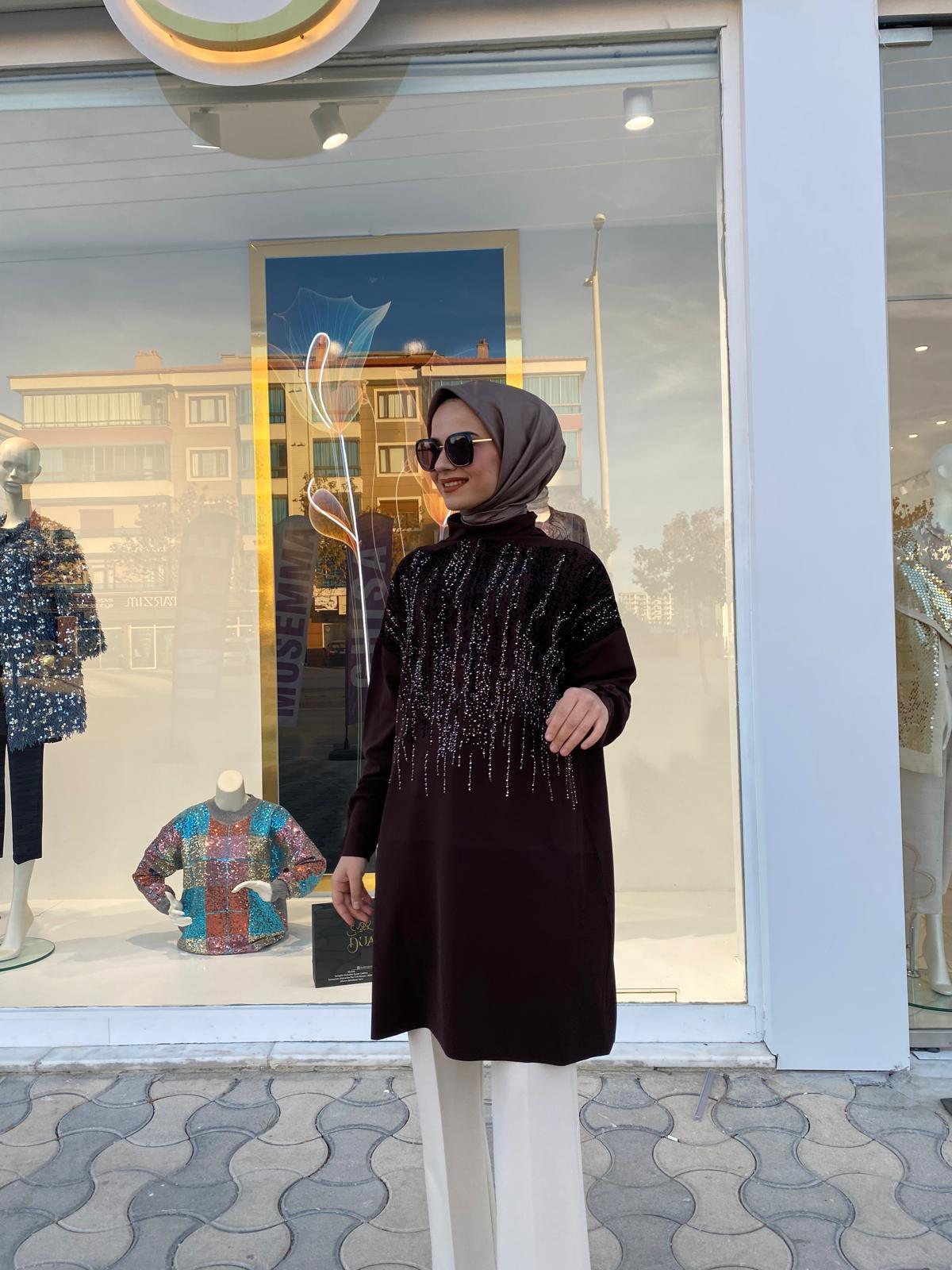 Misswhence Tunik 36012 - KAHVE