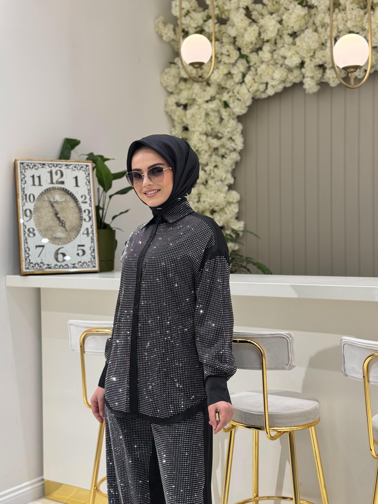 Monica takım 25S3039  - SİYAH