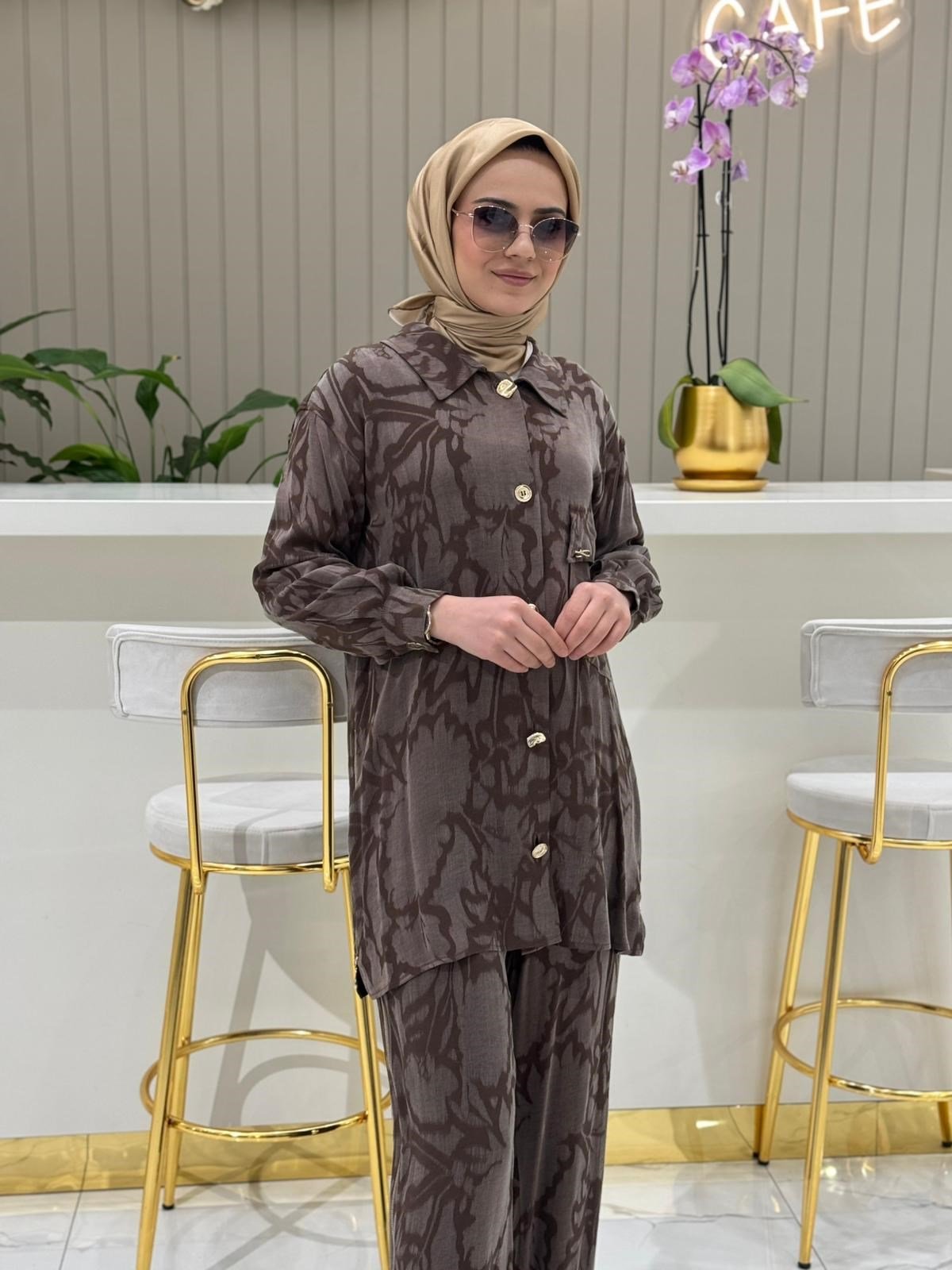 Müsemma Simay Takım 3788 - KAHVE