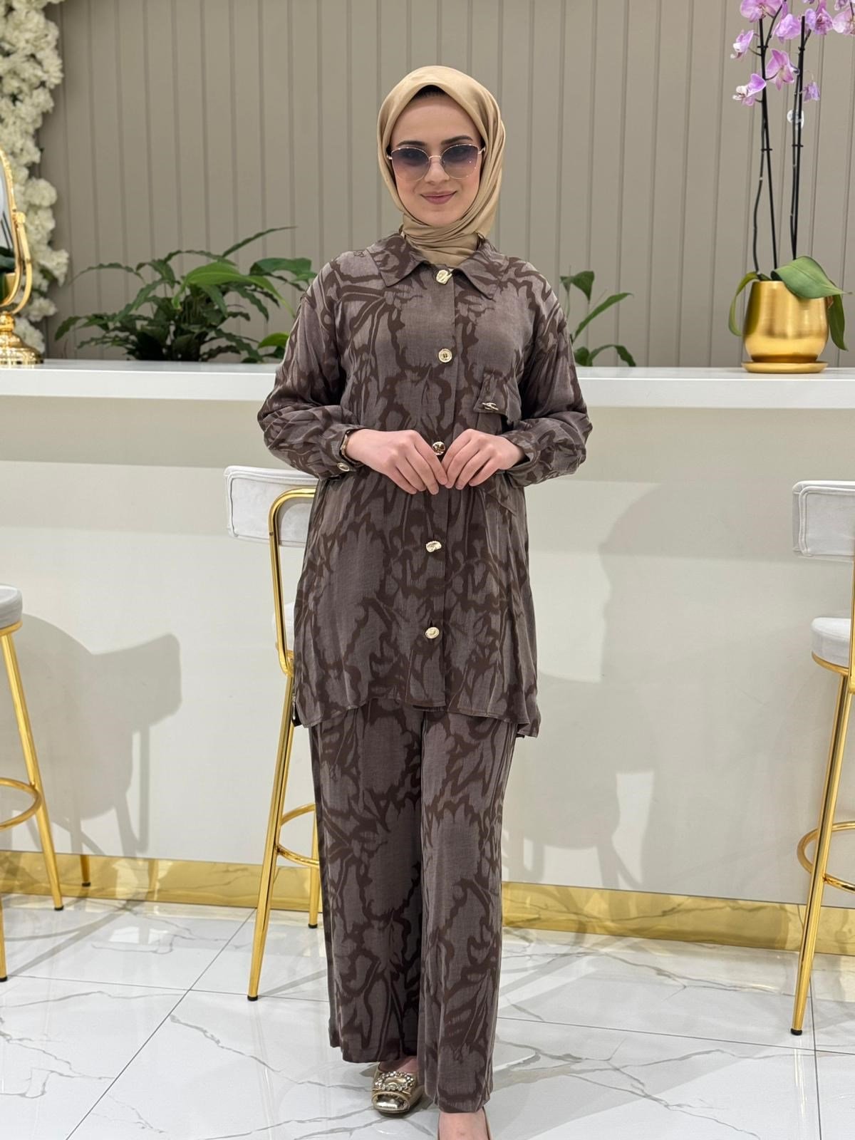 Müsemma Simay Takım 3788 - KAHVE