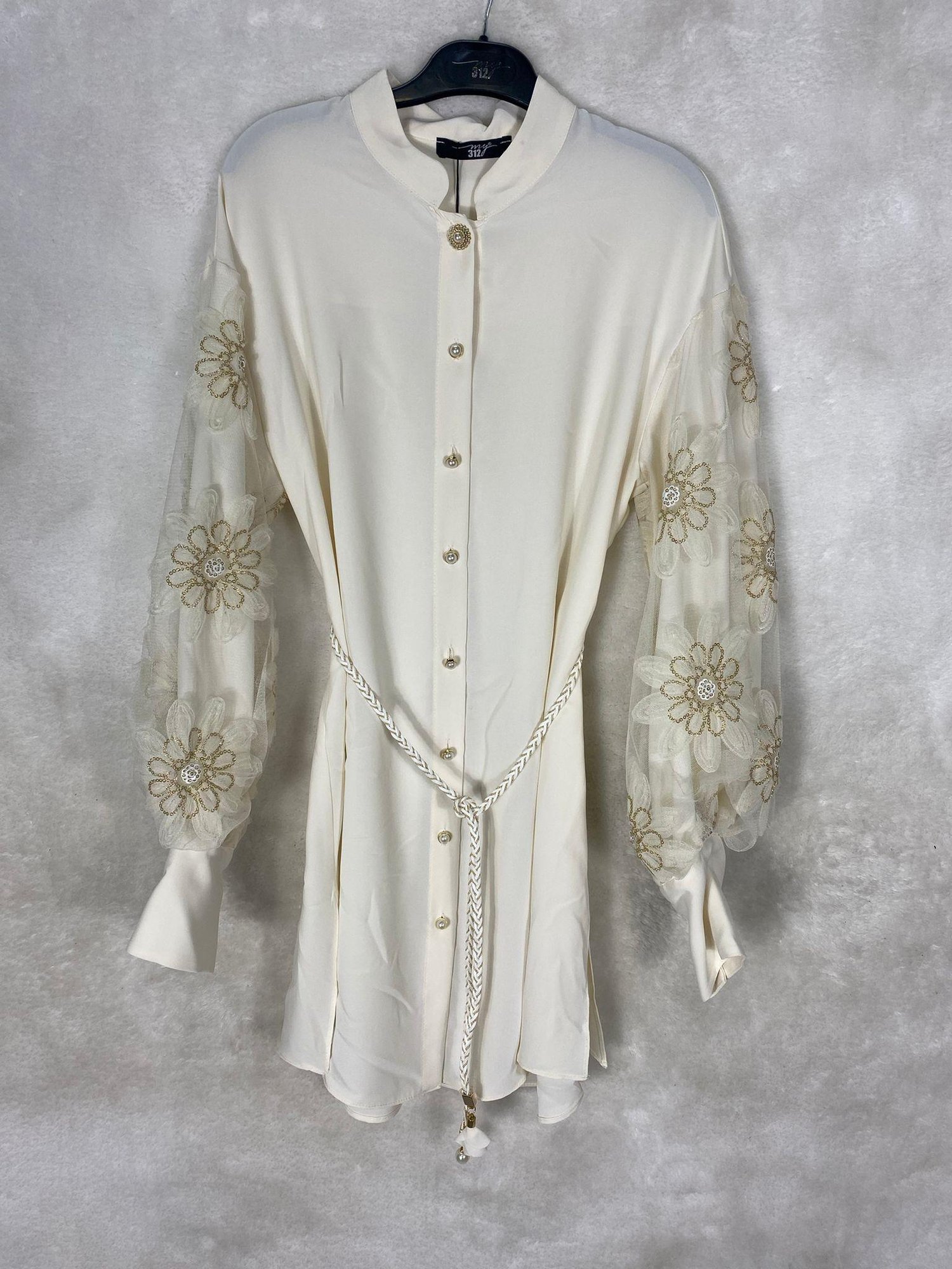 My312 Kolu Dantelli Tunik 8206 - EKRU