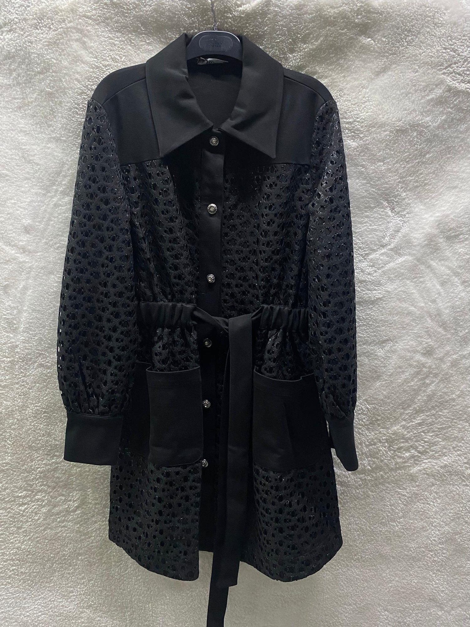 My312 Lazer Derili Trench 7416 - SİYAH