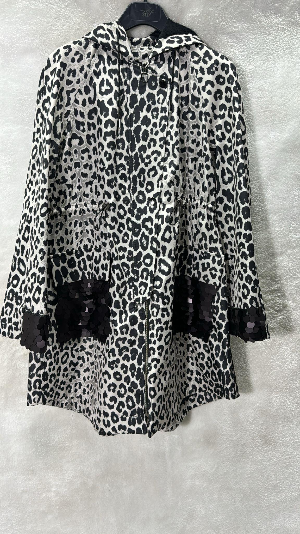 My312 Leoparlı Pullu Kap 7403 - EKRU