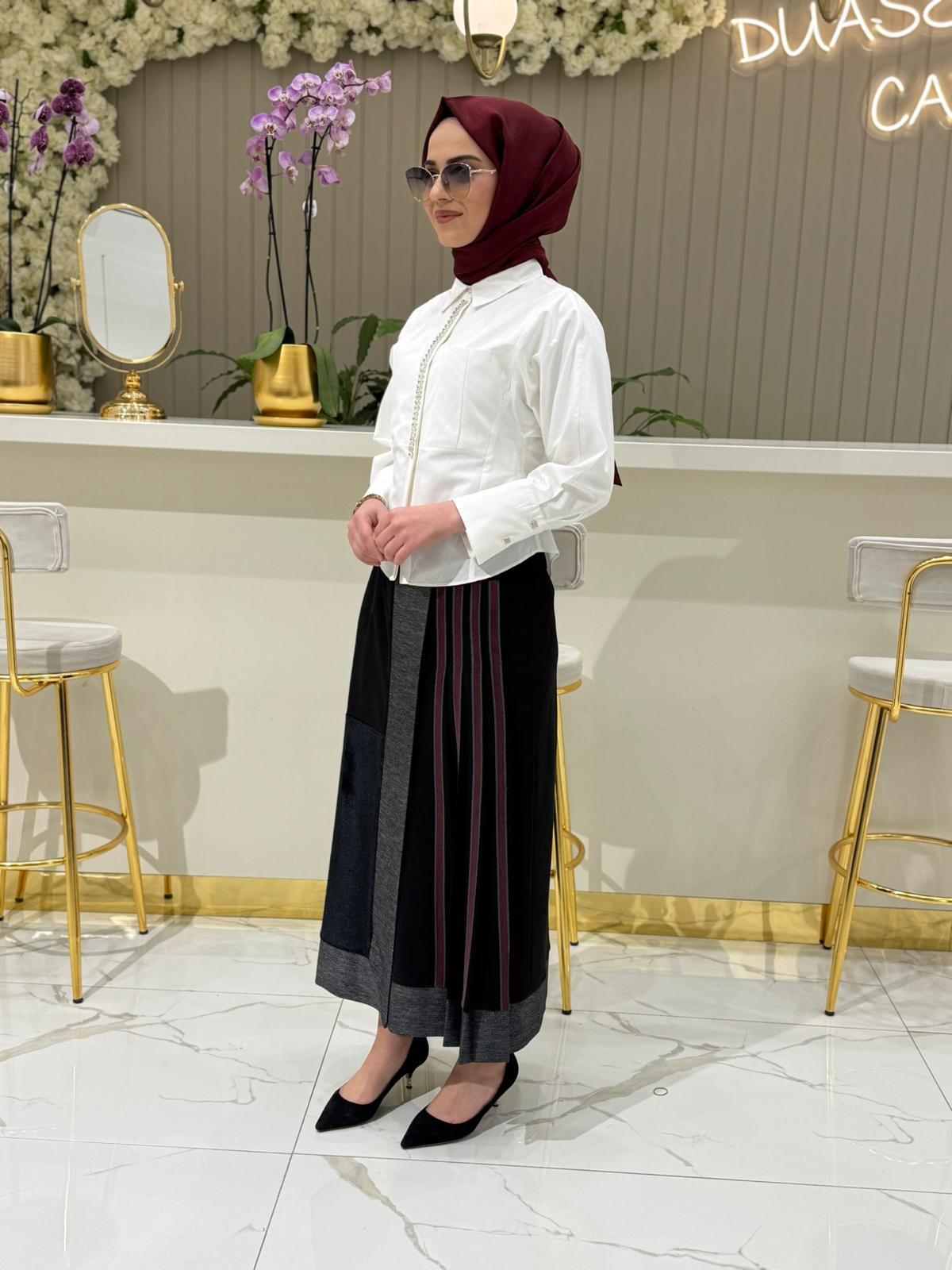 My312 Önü Taşlı Gömlek 8607 - EKRU