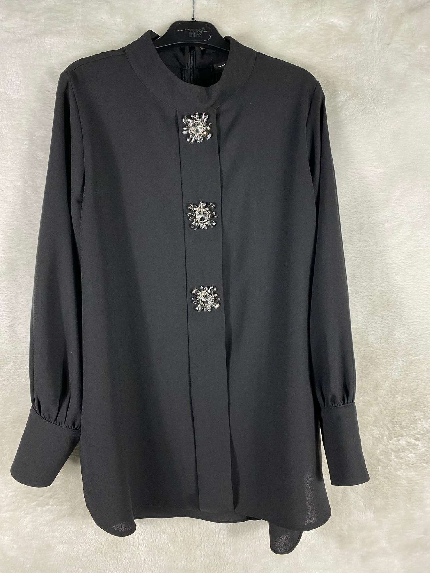 My312 Önü Taşlı Tunik 8231 - SİYAH