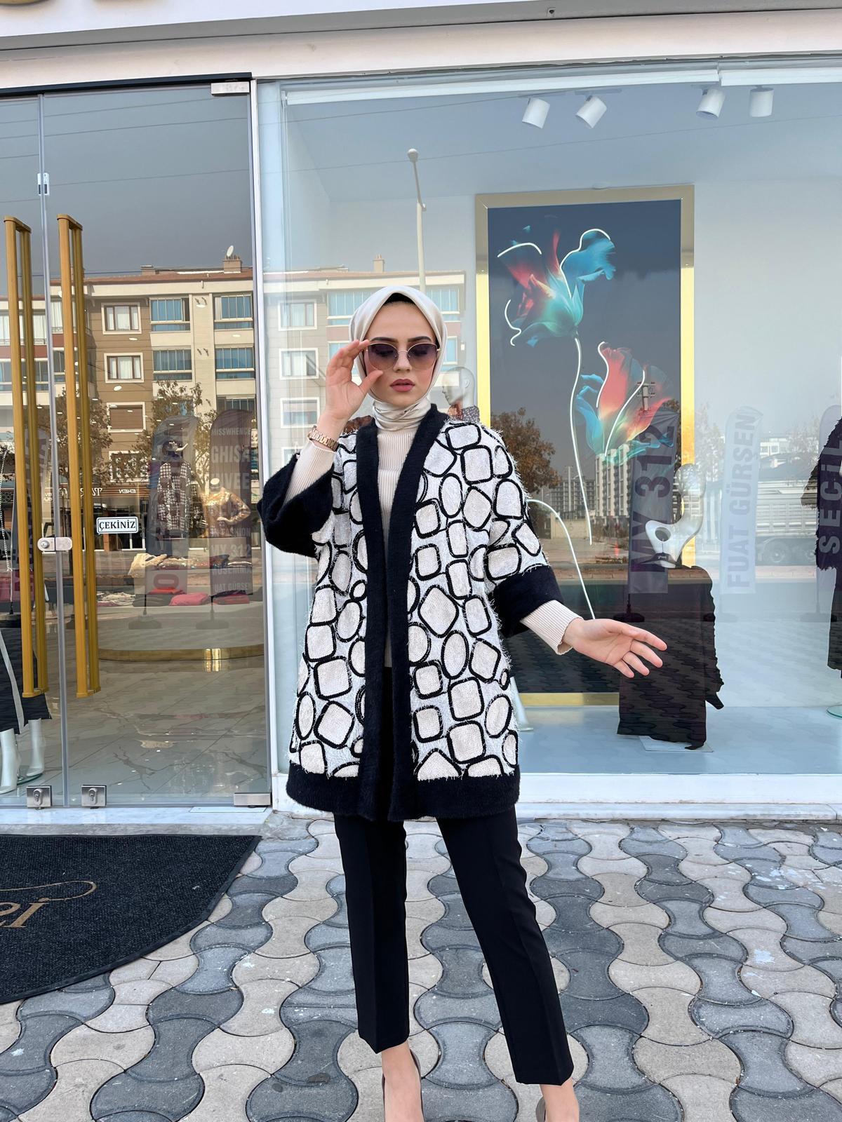 My312 Payetli Triko Tunik 8414 - SİYAH