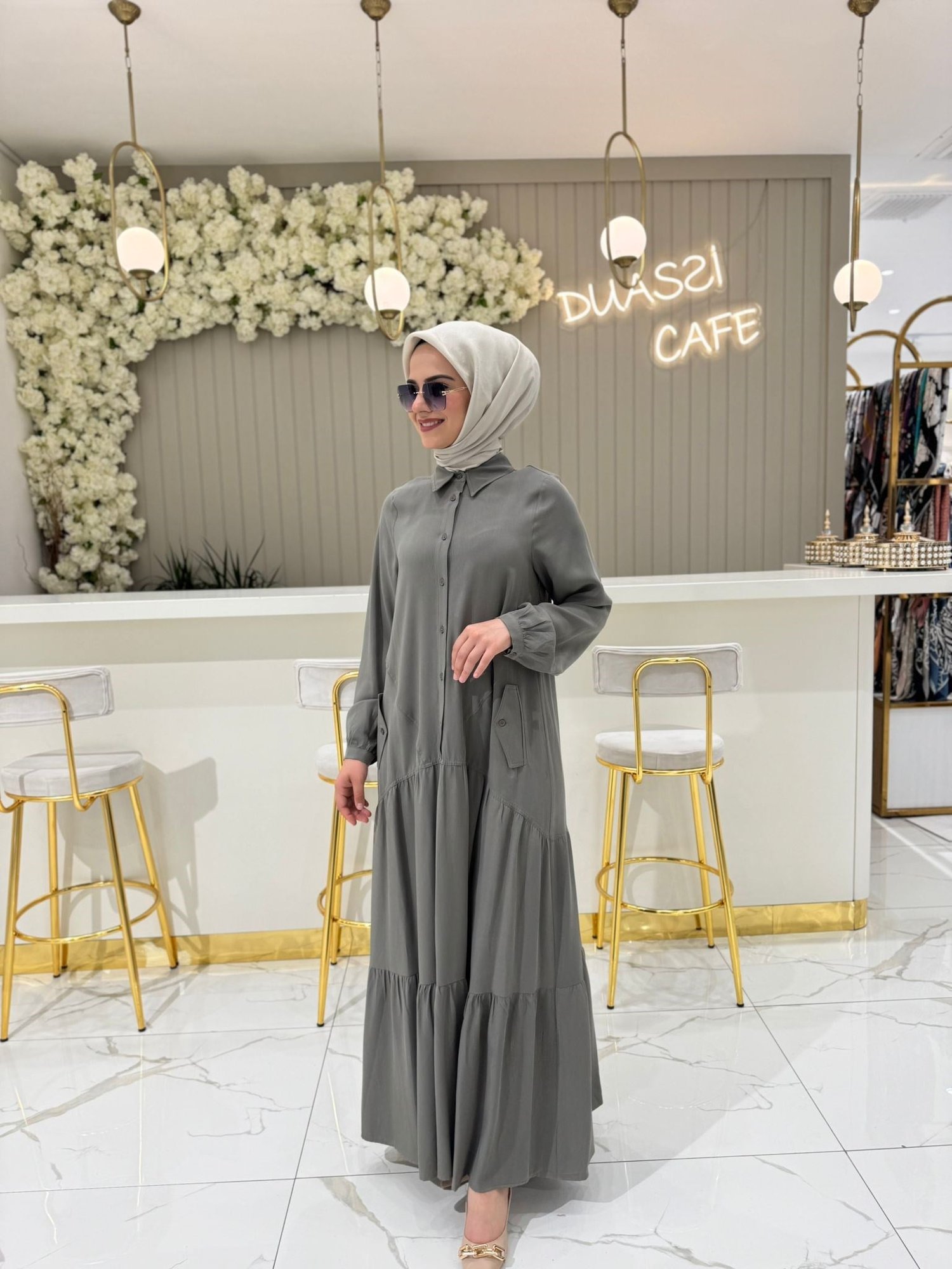 Nurcan Çetin 25135 Elbise  - HAKİ