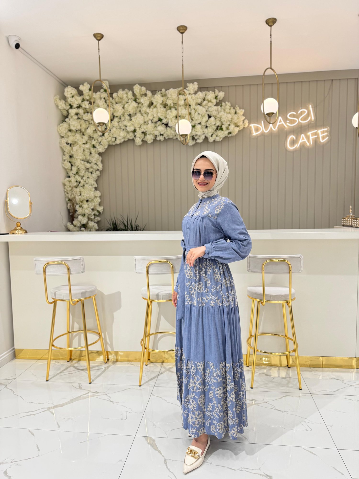 Nurcan Çetin 25146 Elbise  - İNDİGO