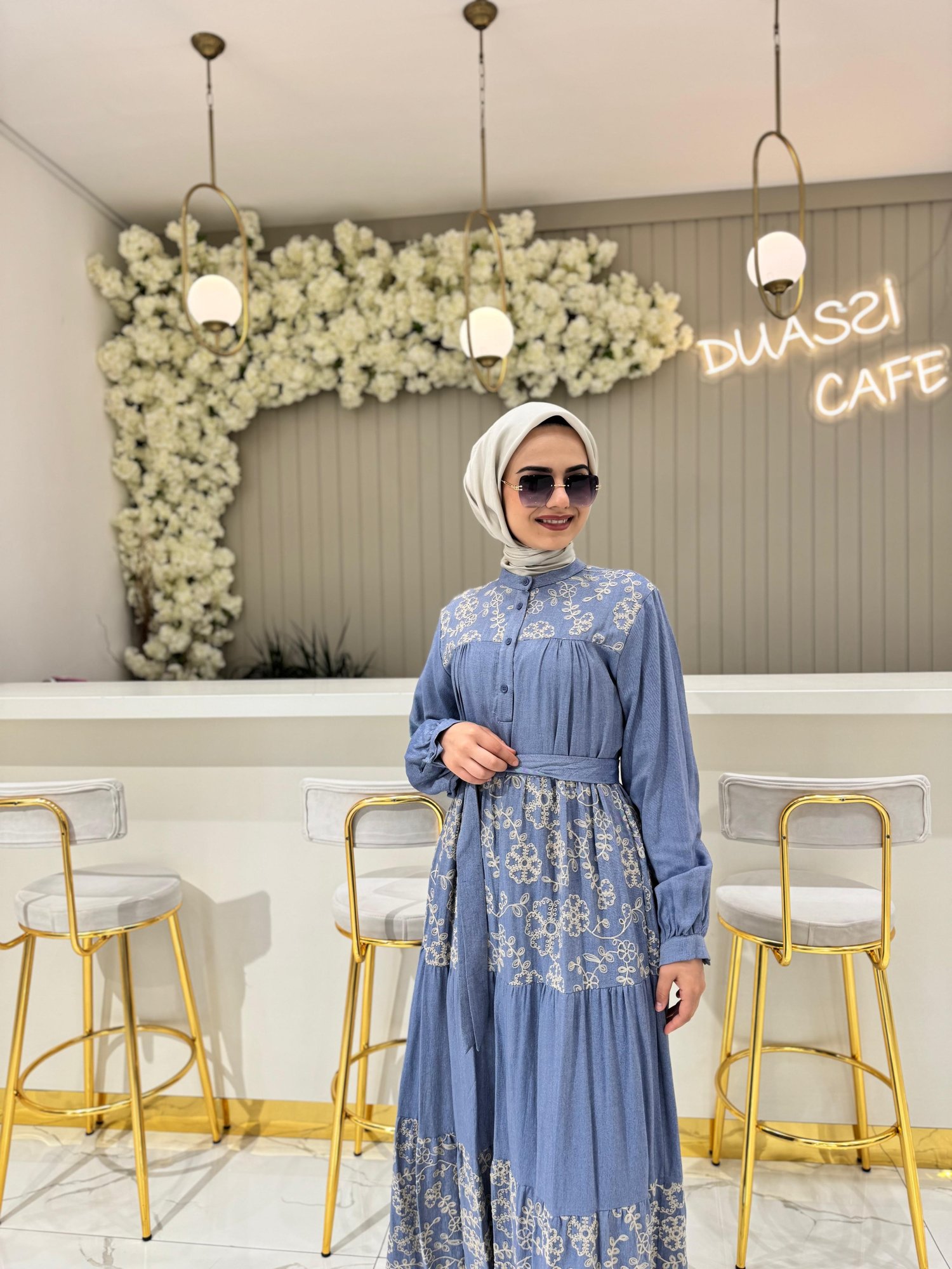 Nurcan Çetin 25146 Elbise  - İNDİGO