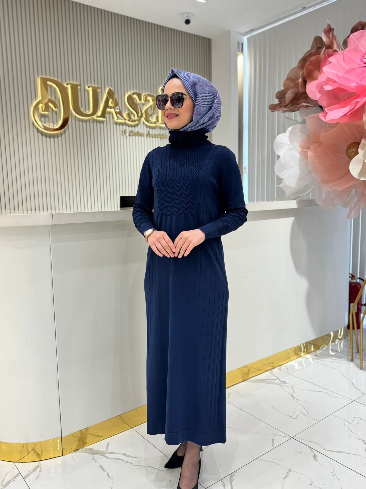 Nuss 509 Elbise  - LACİVERT