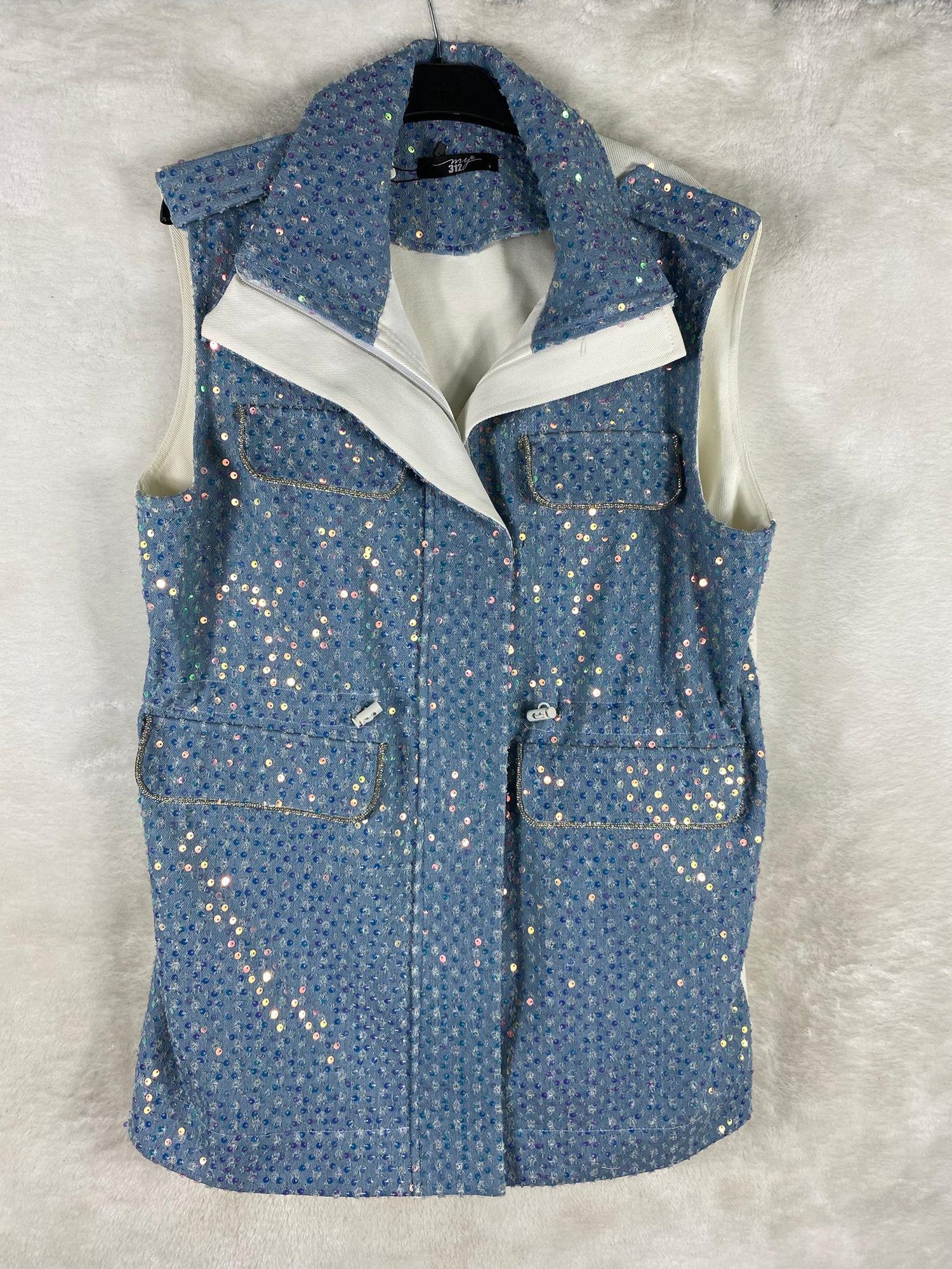 Ny312 Cepli Denim Yelek 9101 - MAVİ