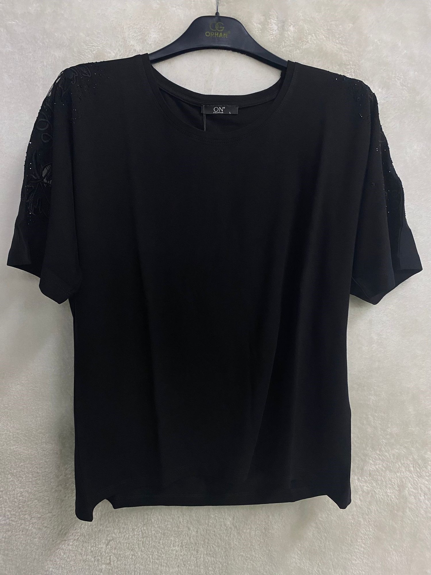 On Triko Bluz 31475 - SİYAH