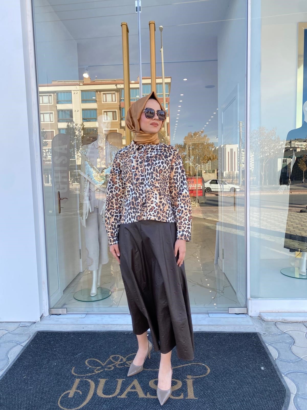 On Triko Ceket 44703 - Leopar
