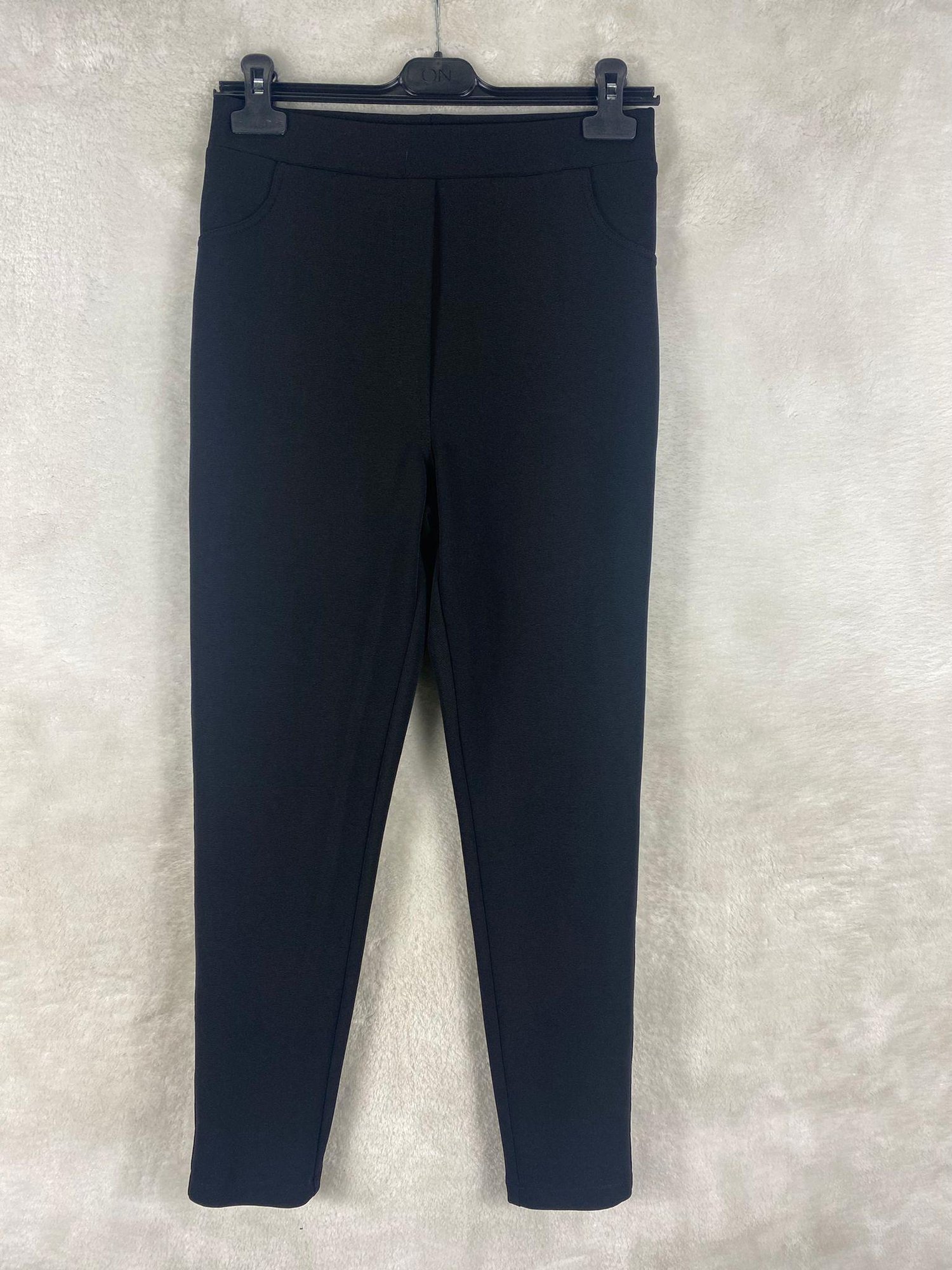 On Triko Cep Detay Pantolon 34165 - SİYAH