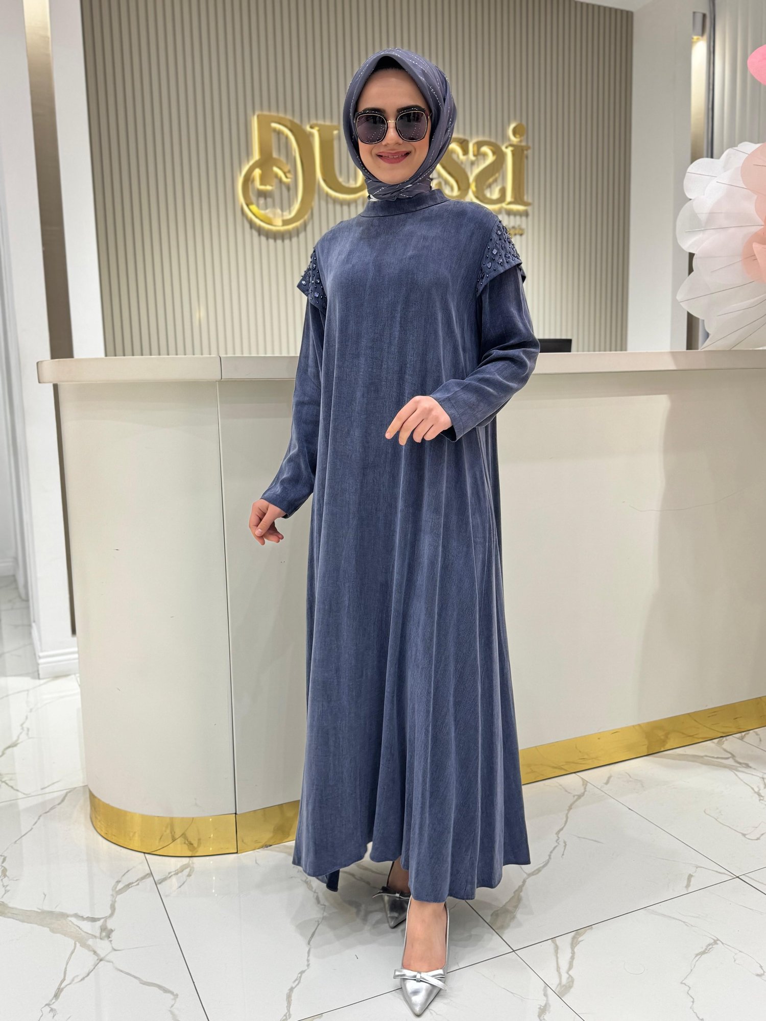 Orhan 1612 Elbise  - LACİVERT