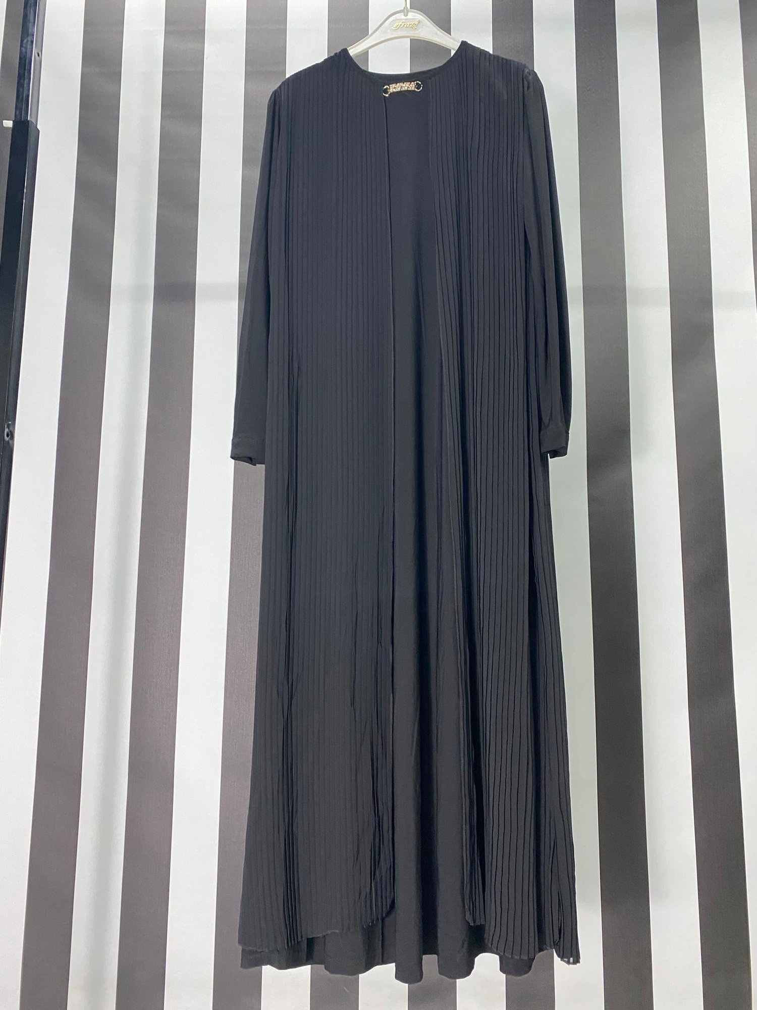 Piliseli Sandy Şifon Abiye 746 - SİYAH