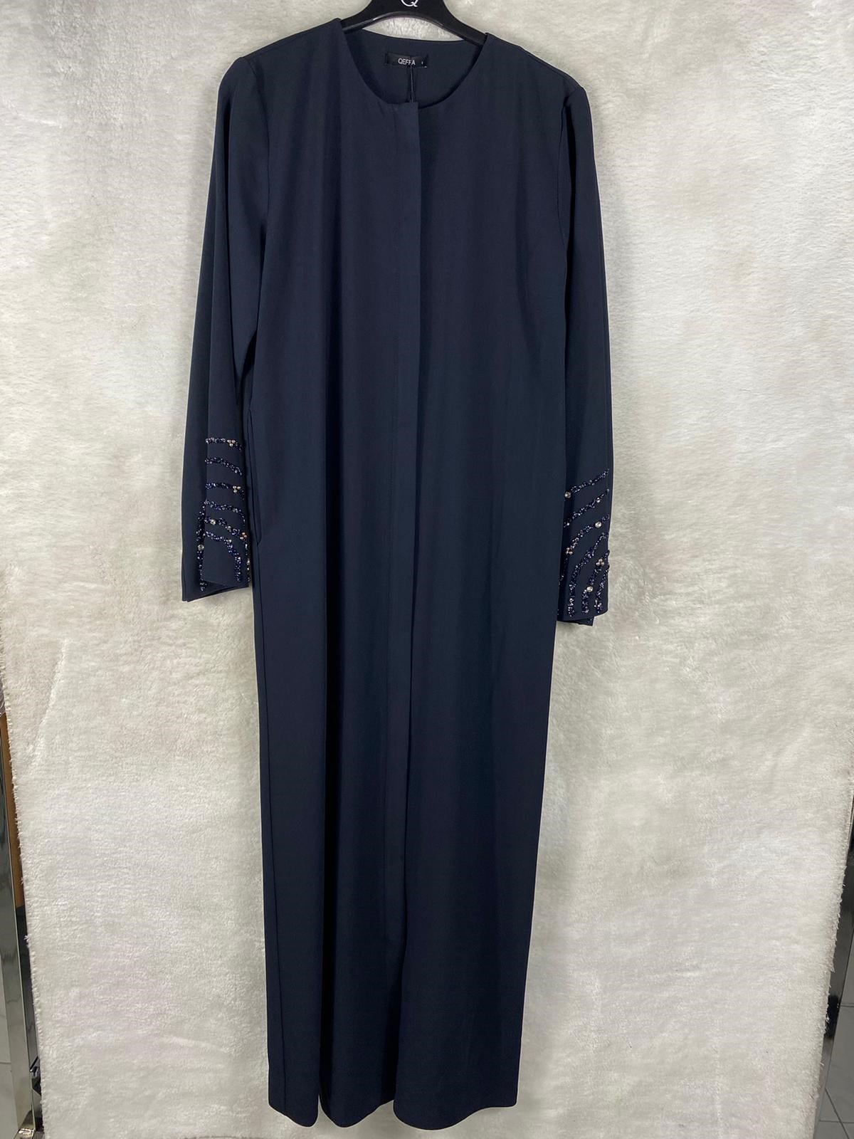Qeffa Kol Taş Detaylı Ferace 189 - LACİVERT