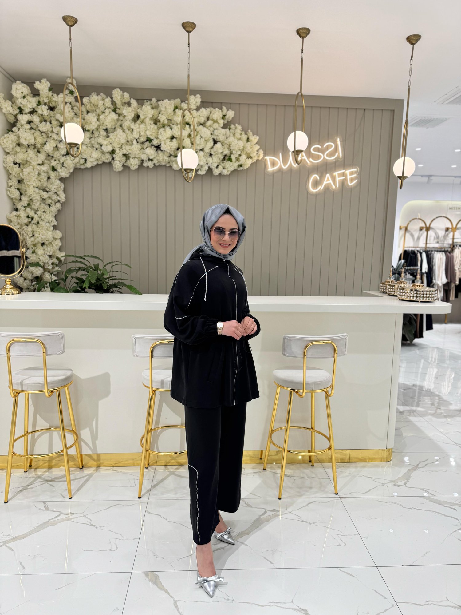 Qmash Beli Bağcıklı Takım 9177-S - SİYAH