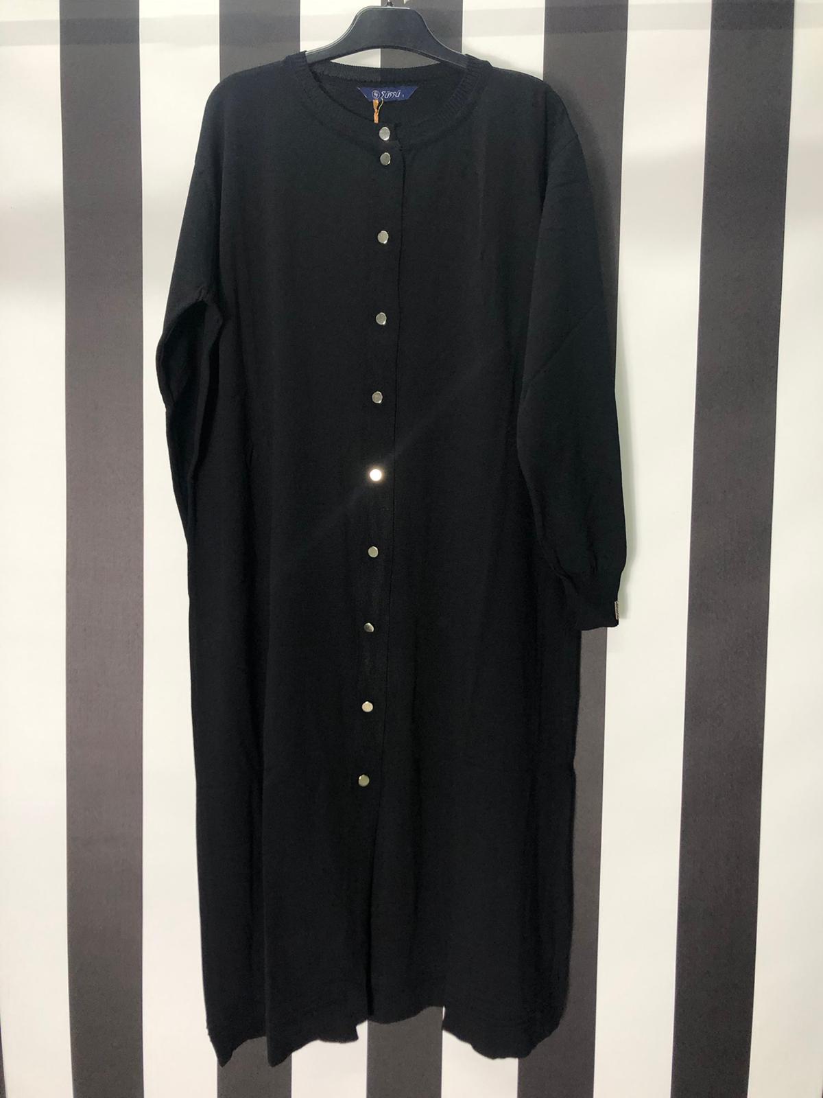 Rayon Düğmeli Ceket 7751 - SİYAH