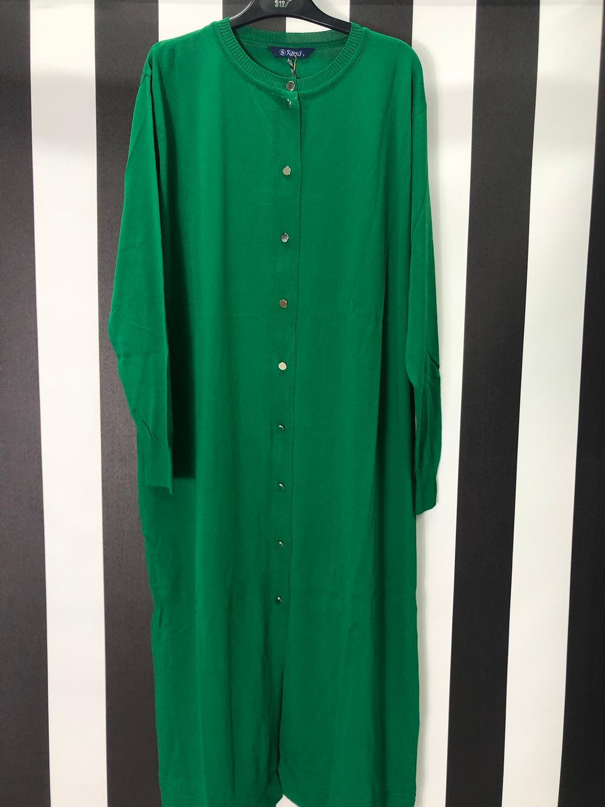 Rayon Düğmeli Ceket 7751 - YEŞİL