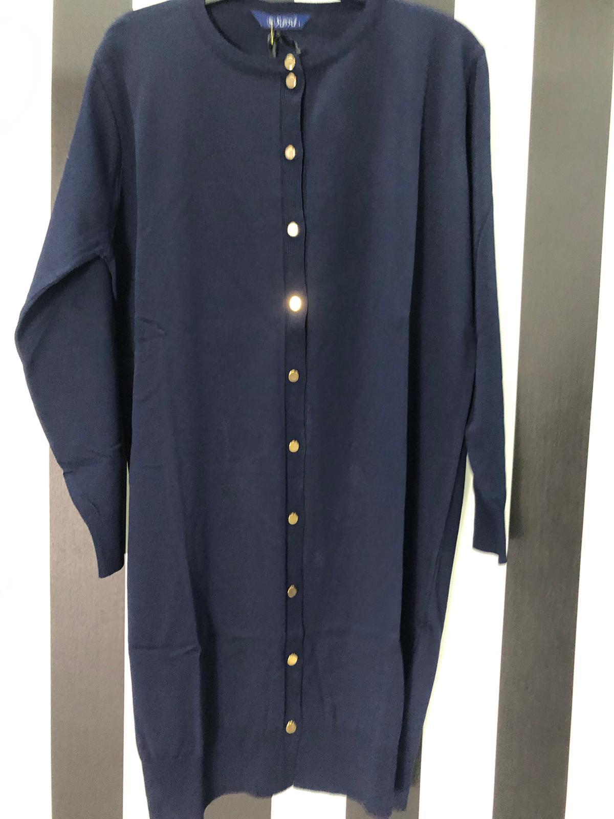 Rayon Düğmeli Hırka 706 - LACİVERT