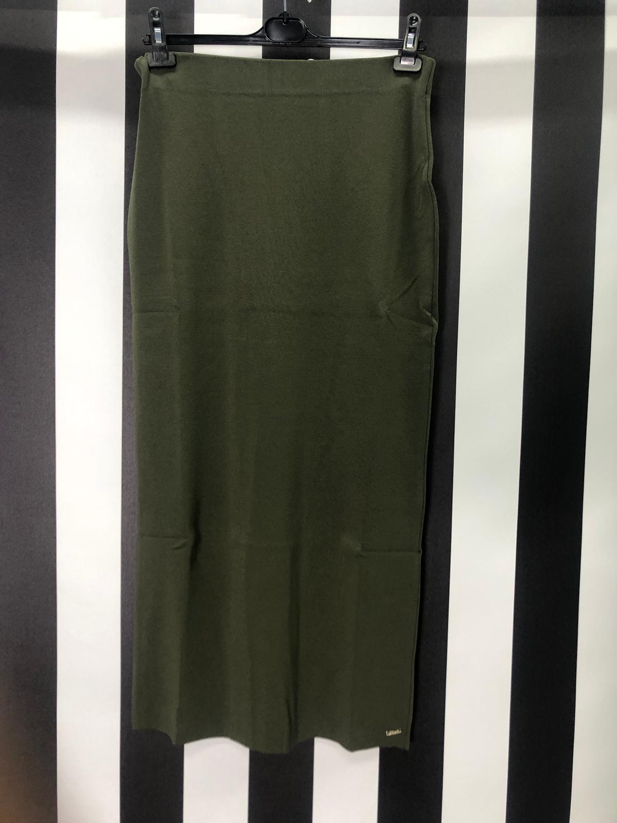 Rayon Düz Lastikli Kalem Etek 103 - YEŞİL
