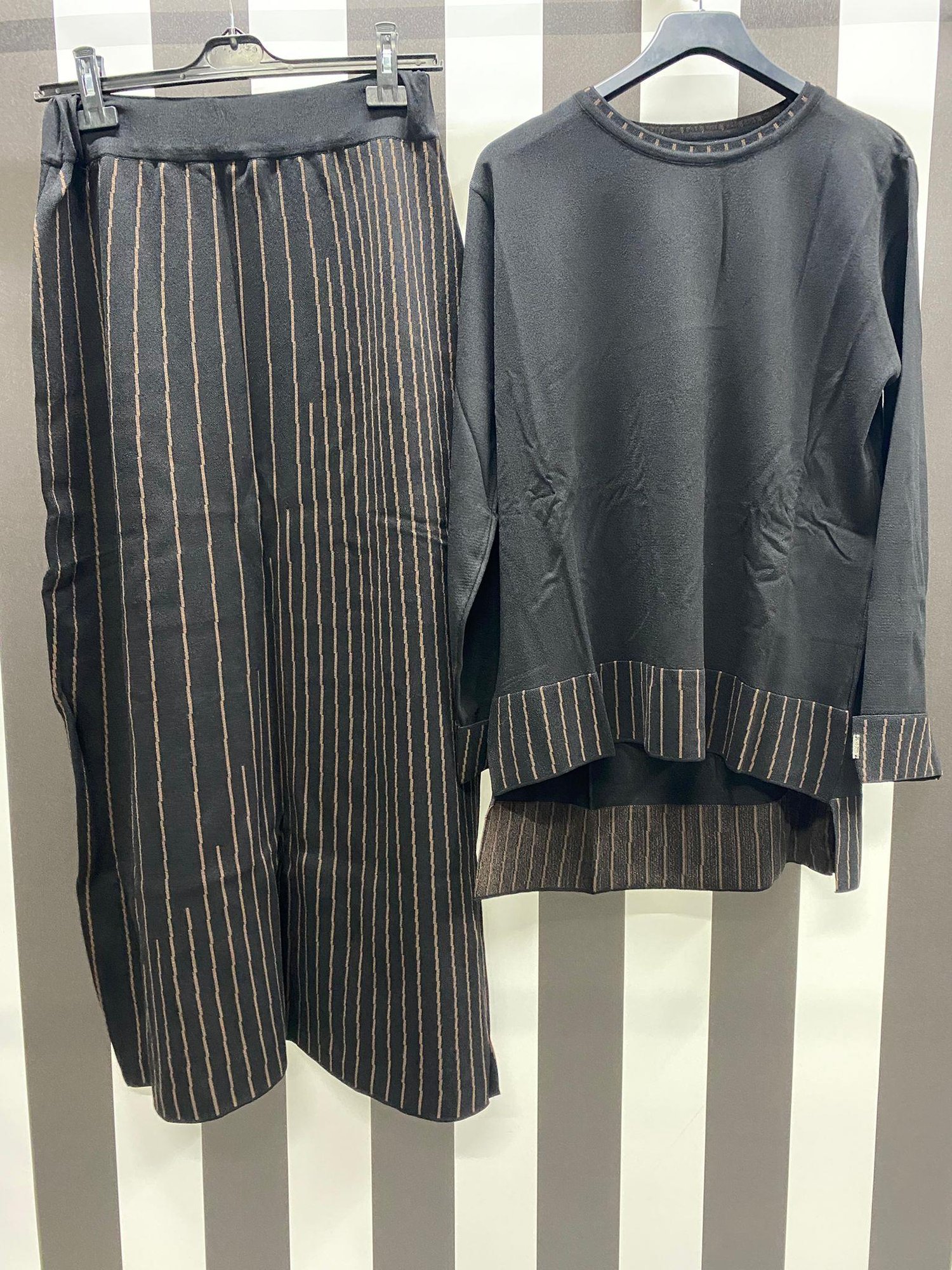 Rayon Pike Örgü Etekli Takım 132 - KAHVE