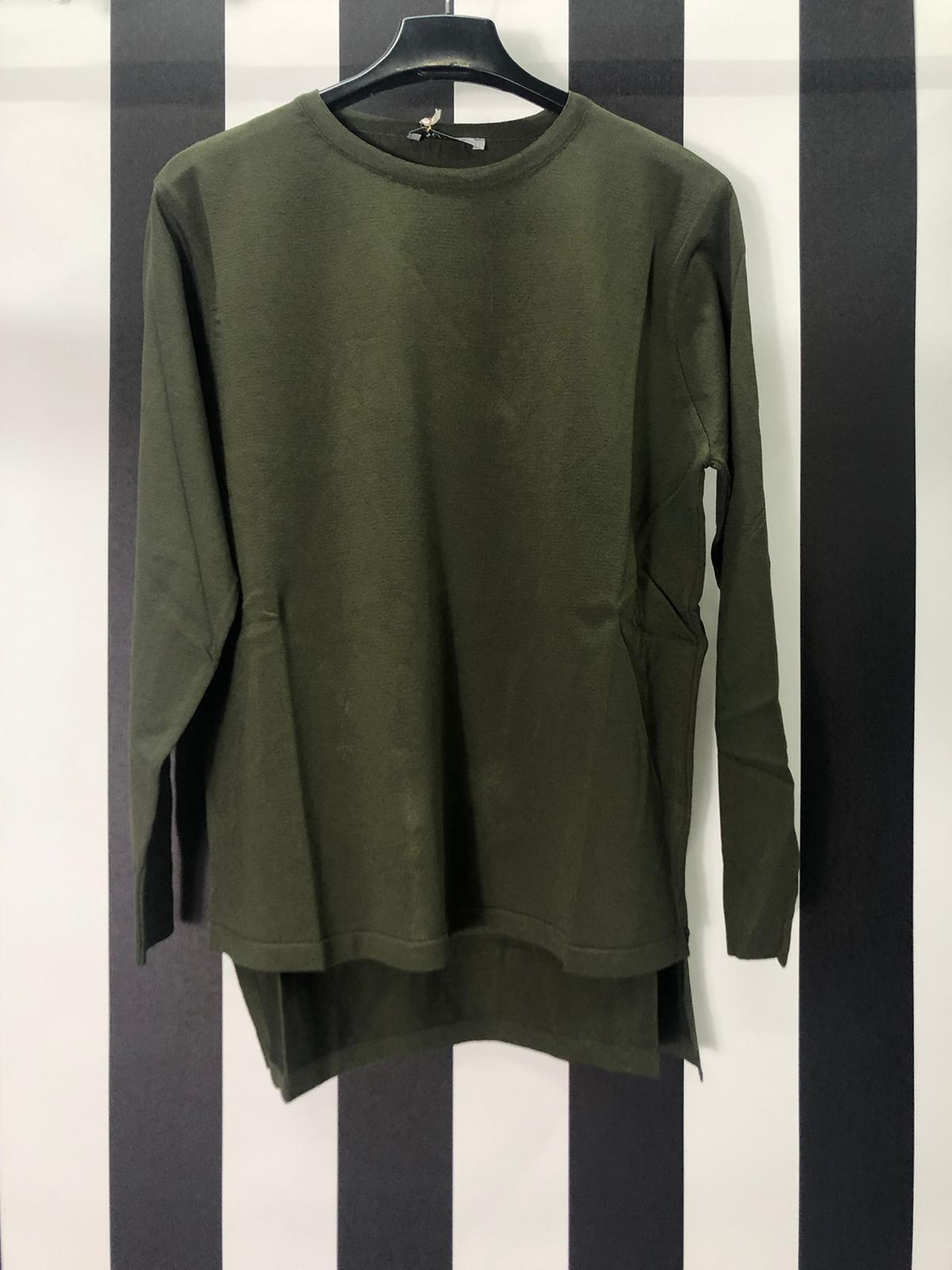 Rayon  Triko Bluz 102 - Yağ yeşili