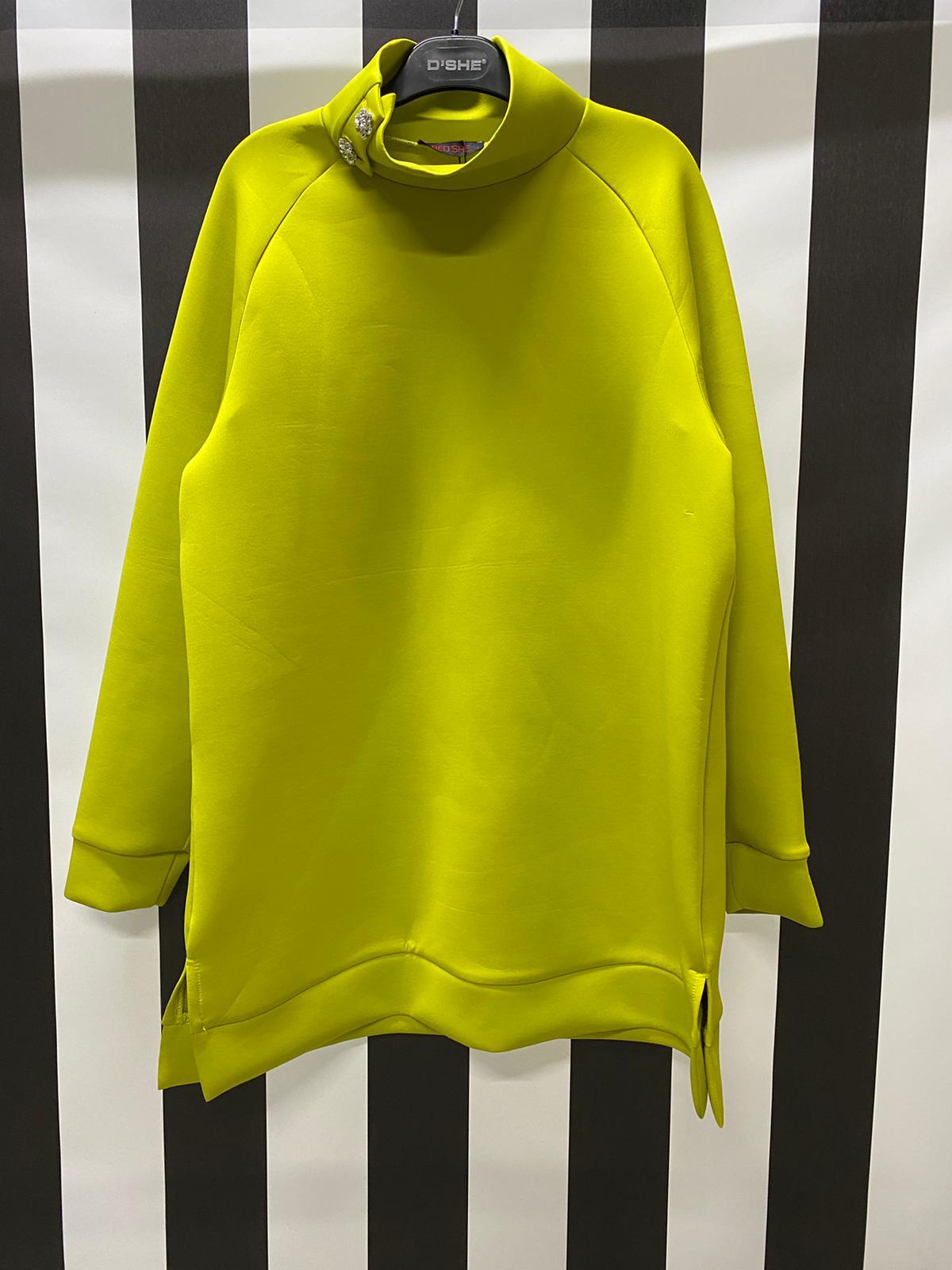 Redshe Yaka Taş Baskılı Tunik 21386 - Sarı