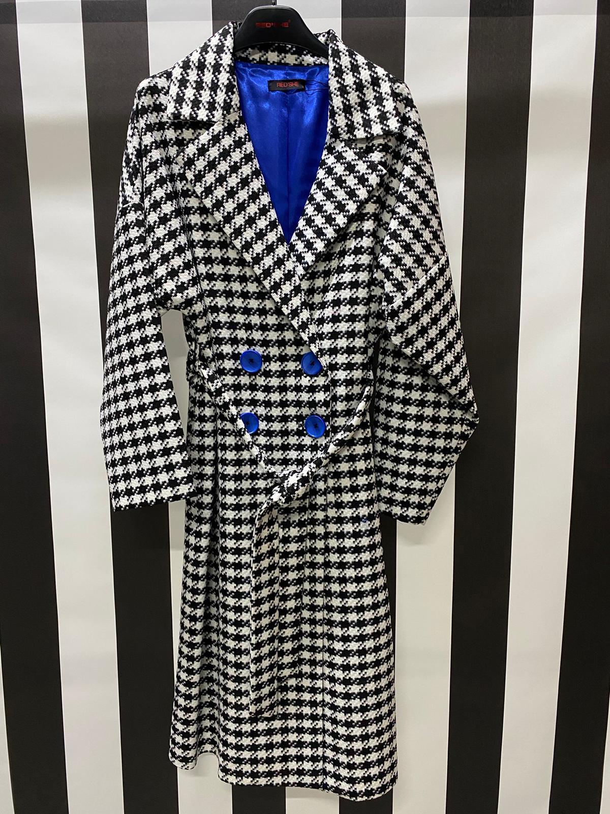 Saks Düğme Detaylı Kaban 343 - SİYAH