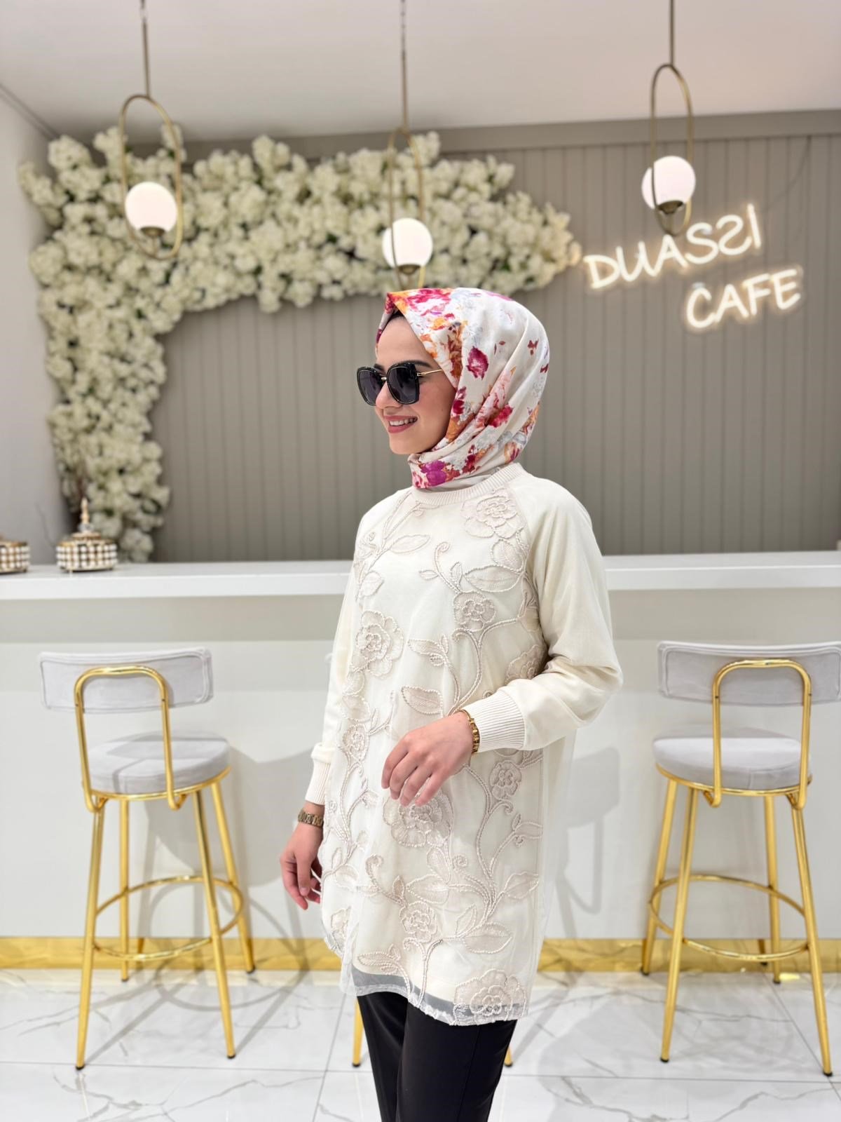 Seçil 10002421211013 Şık Tunik  - Krem