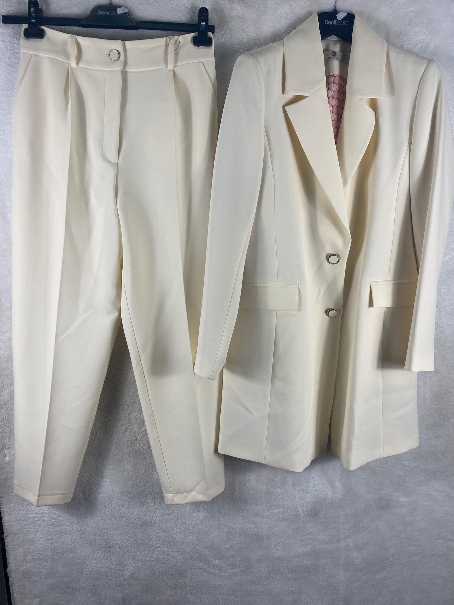 Seçil Blazer Takım 1003 - krem