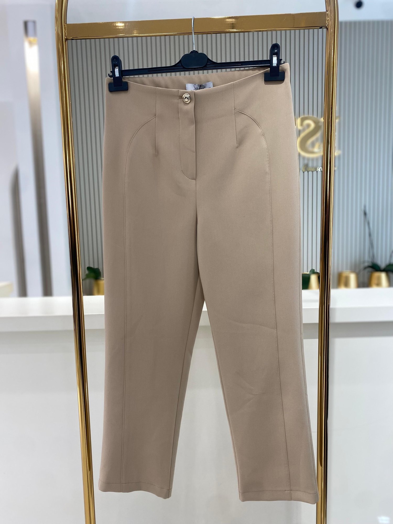 Sentez 5603 Milano Boru Paça Pantolon  - BEJ