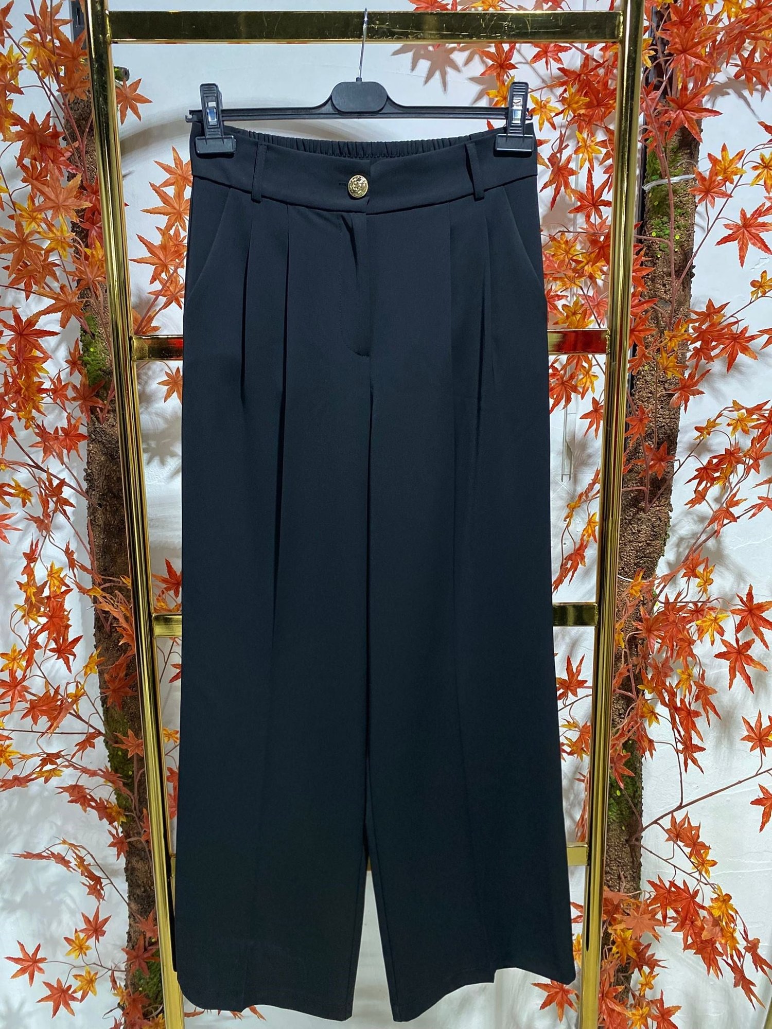 Sentez 5633  Zirve Palazzo Pileli Geniş Paça Pantolon