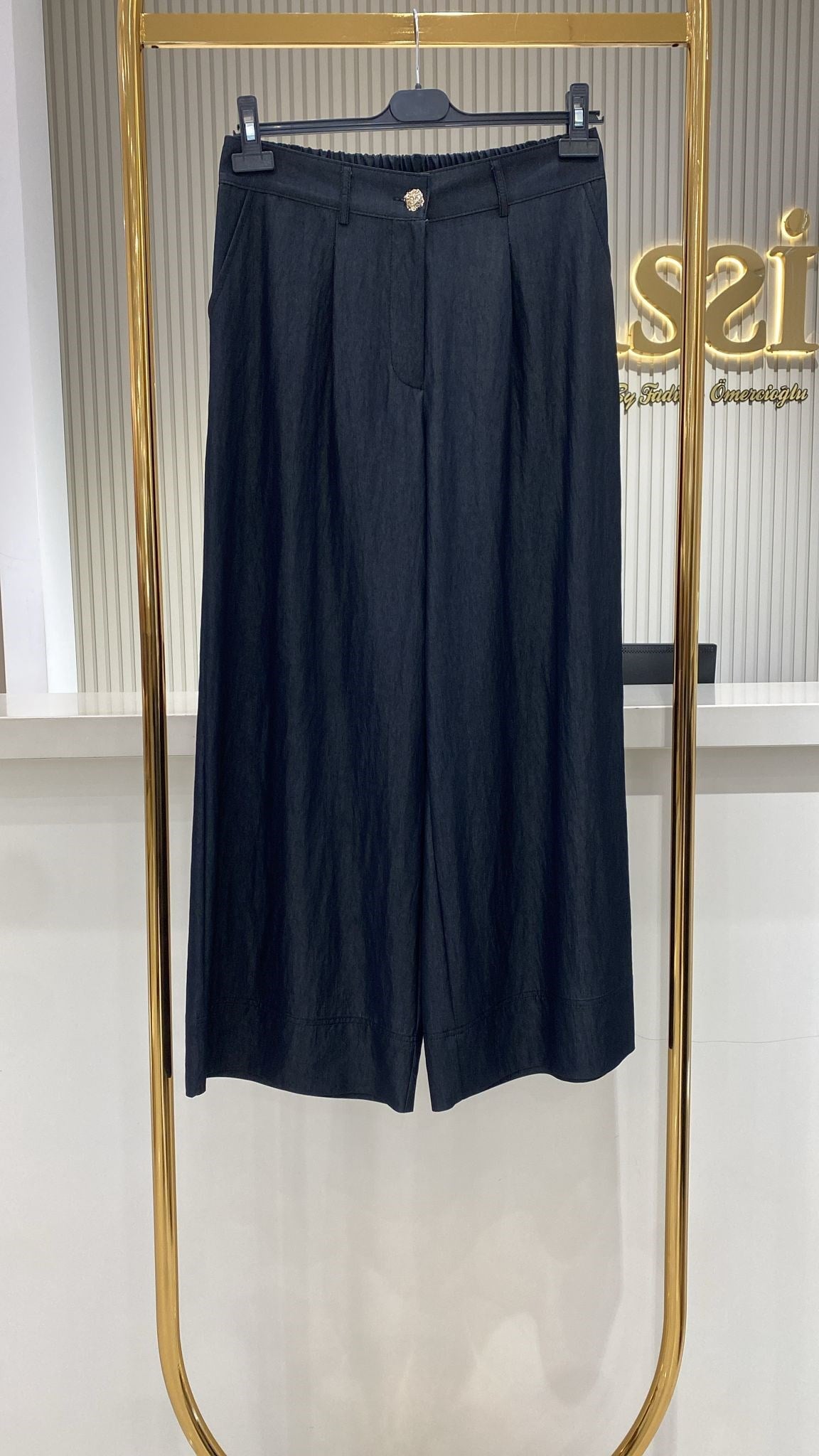 Sentez 5636 Abelia Kısa Geniş Paça Pantolon