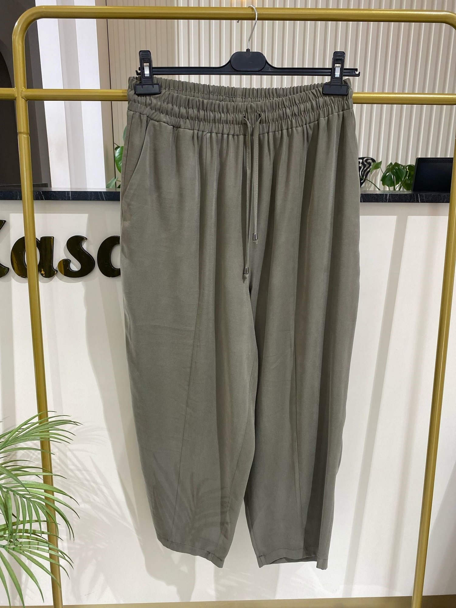 Sentez Asya Havuç Paça Pantolon 5563 - HAKİ
