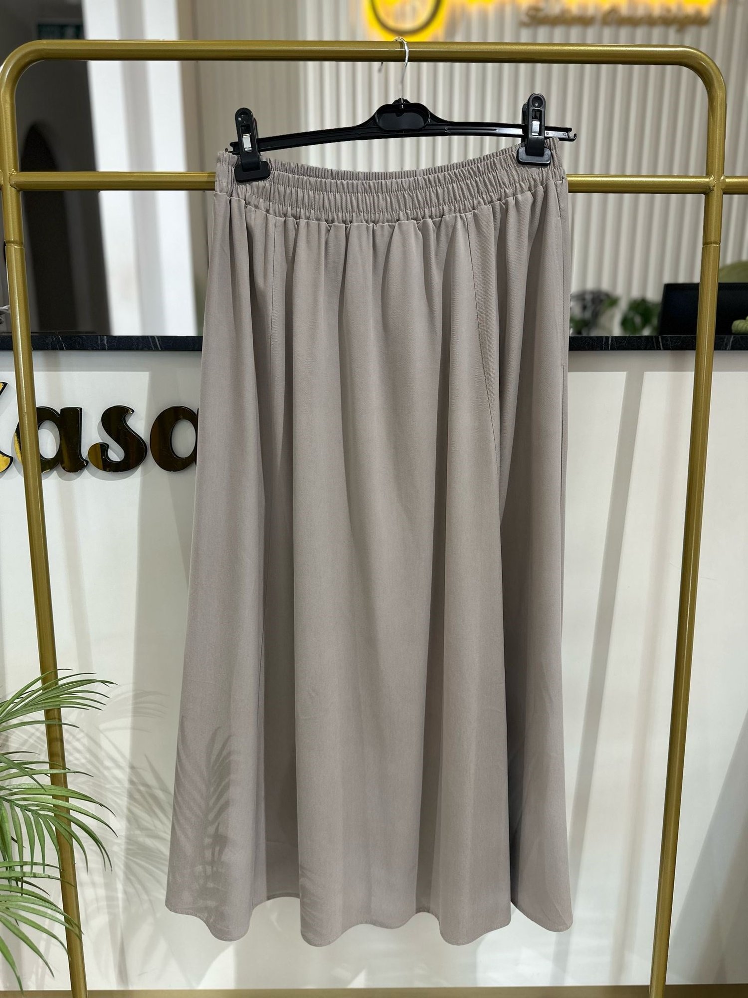 Sentez Florence Bağcıklı Kiloş Etek 5454 - TAŞ