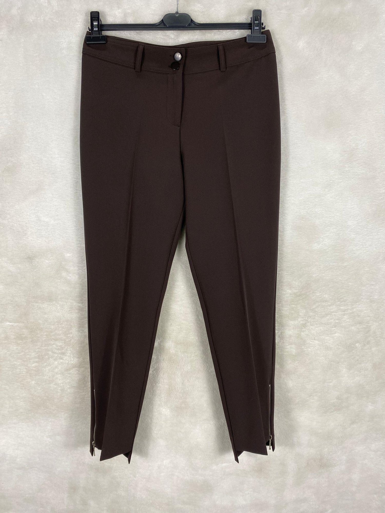 Sentez Paçası Fermuarlı Classic Pantolon 1034 - KAHVE